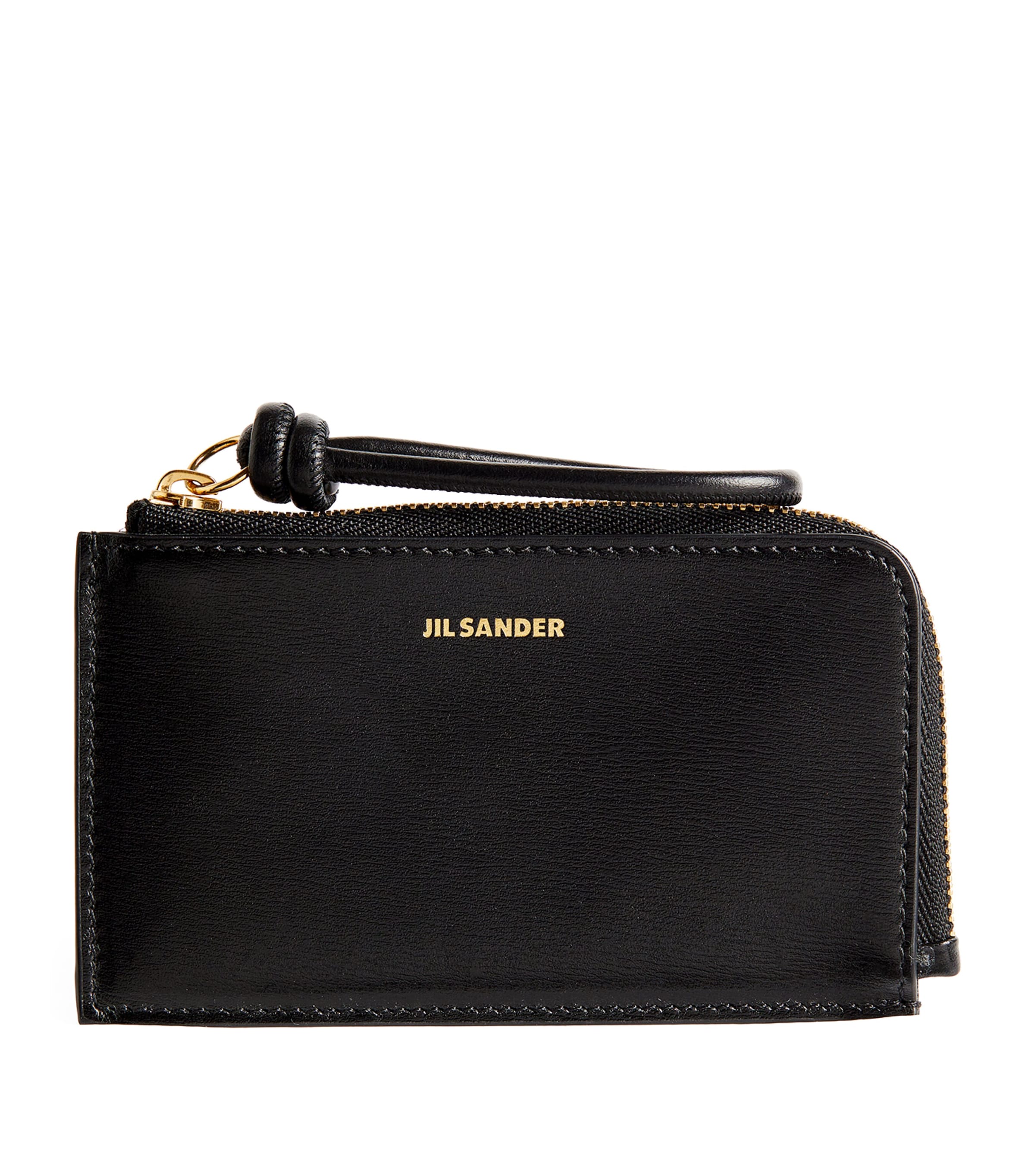 Shop Jil Sander Small Leather Giro Wallet In Black