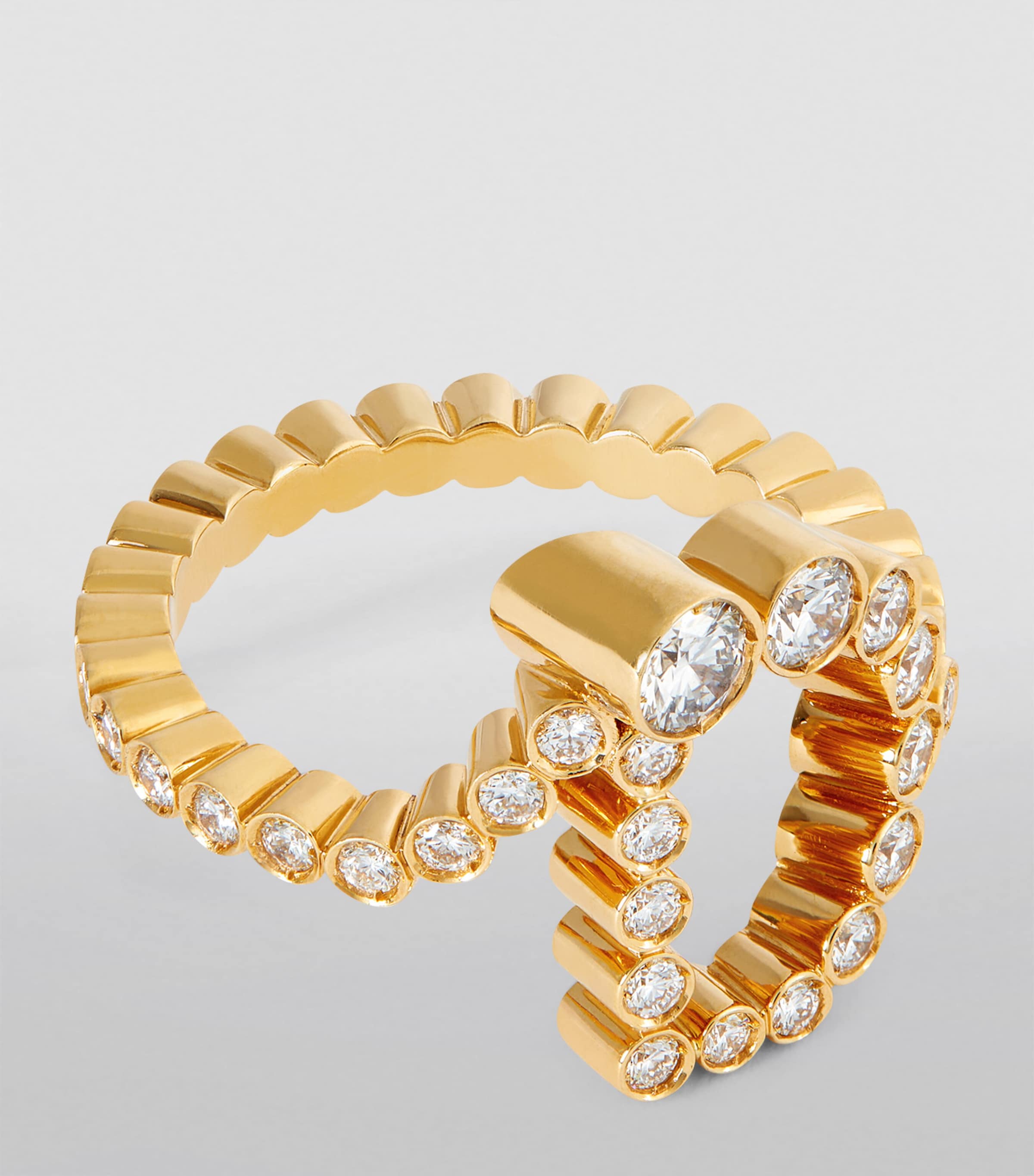 Yellow Gold and Diamond Ensemble 'D' Ring YELLOW GOLD Image 3