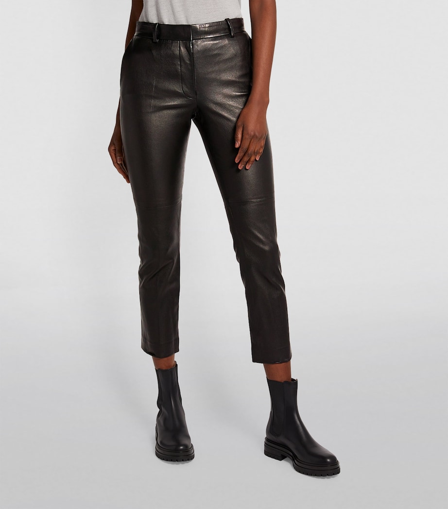 Leather Coleman Trousers BLACK Image 3