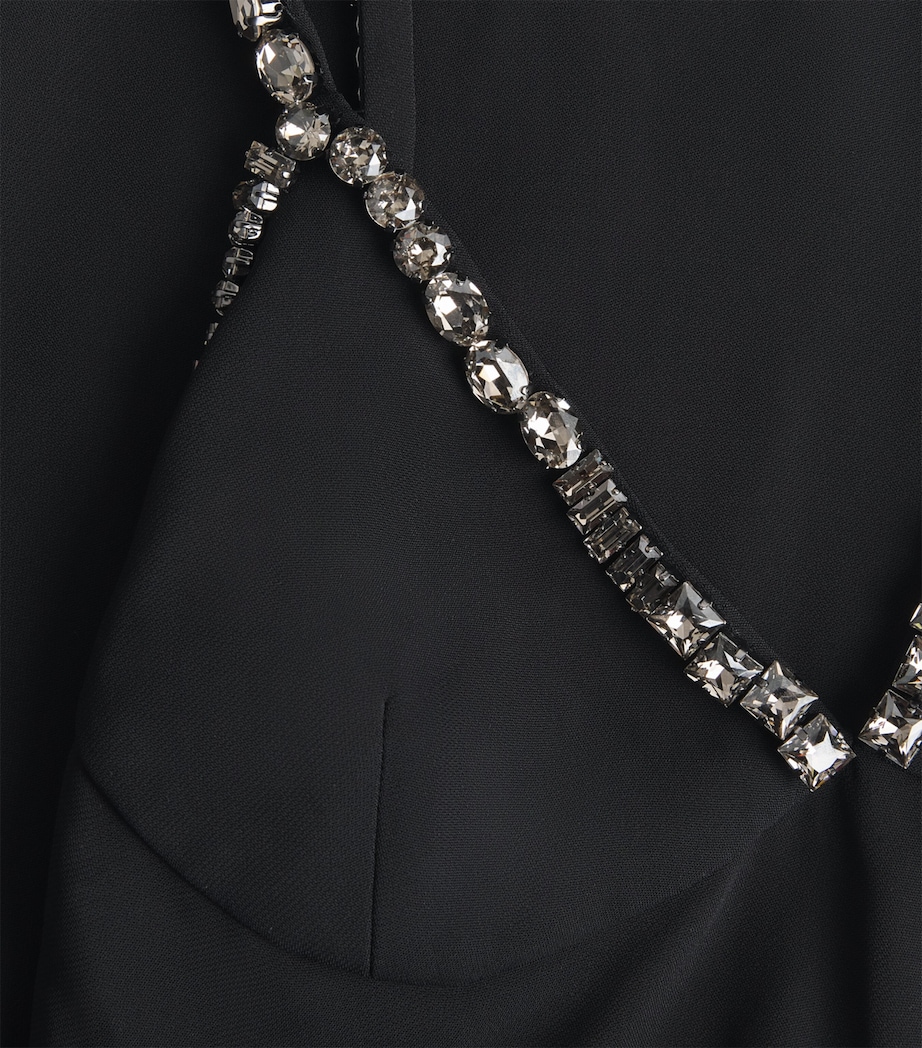 Stella McCartney Womens Embellished Crepe Maxi Dress Black Image 6