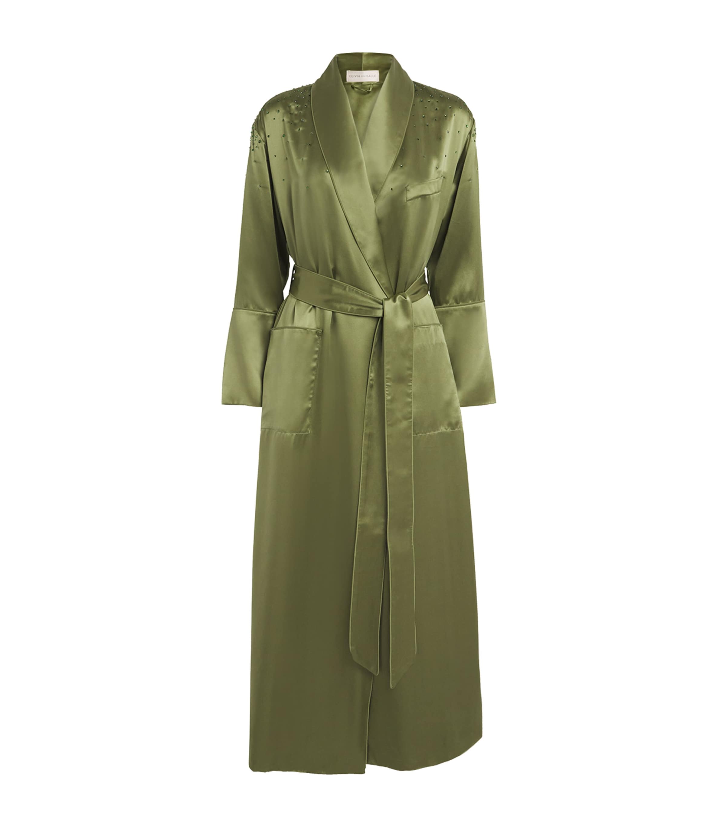Olivia Von Halle Silk Embellished Ramadan Robe