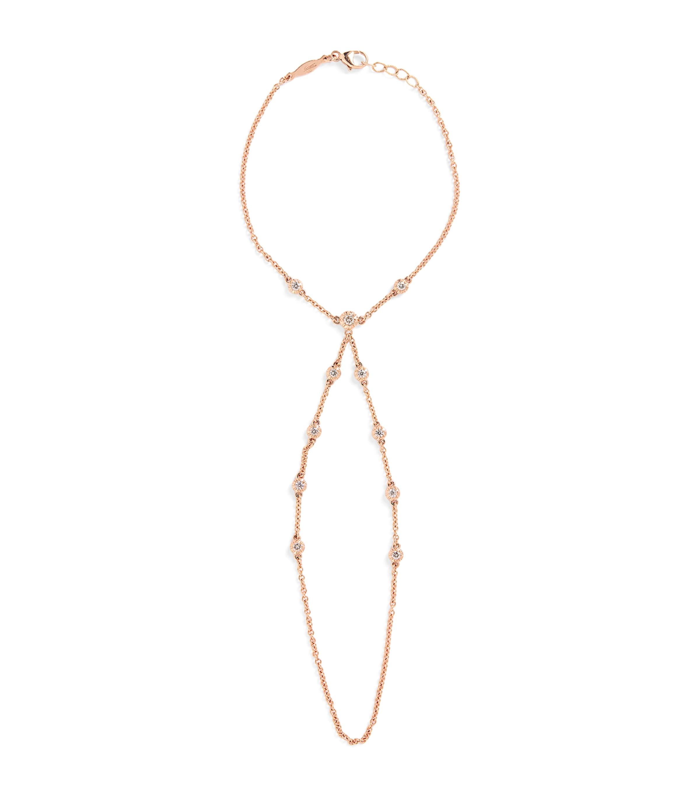 Jacquie Aiche Rose Gold And Diamond Sophia Hand Chain In Gold