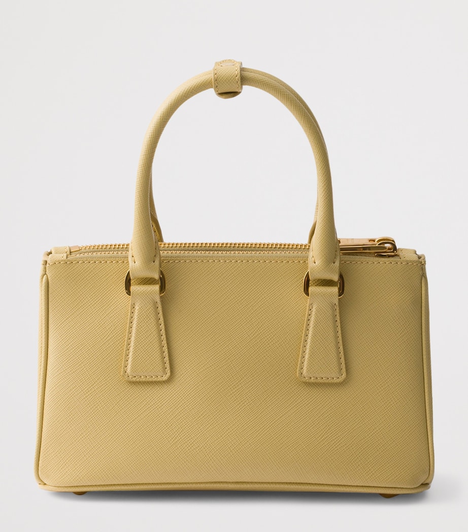 Prada Mini Saffiano Leather Galleria Shoulder Bag Yellow Image 3