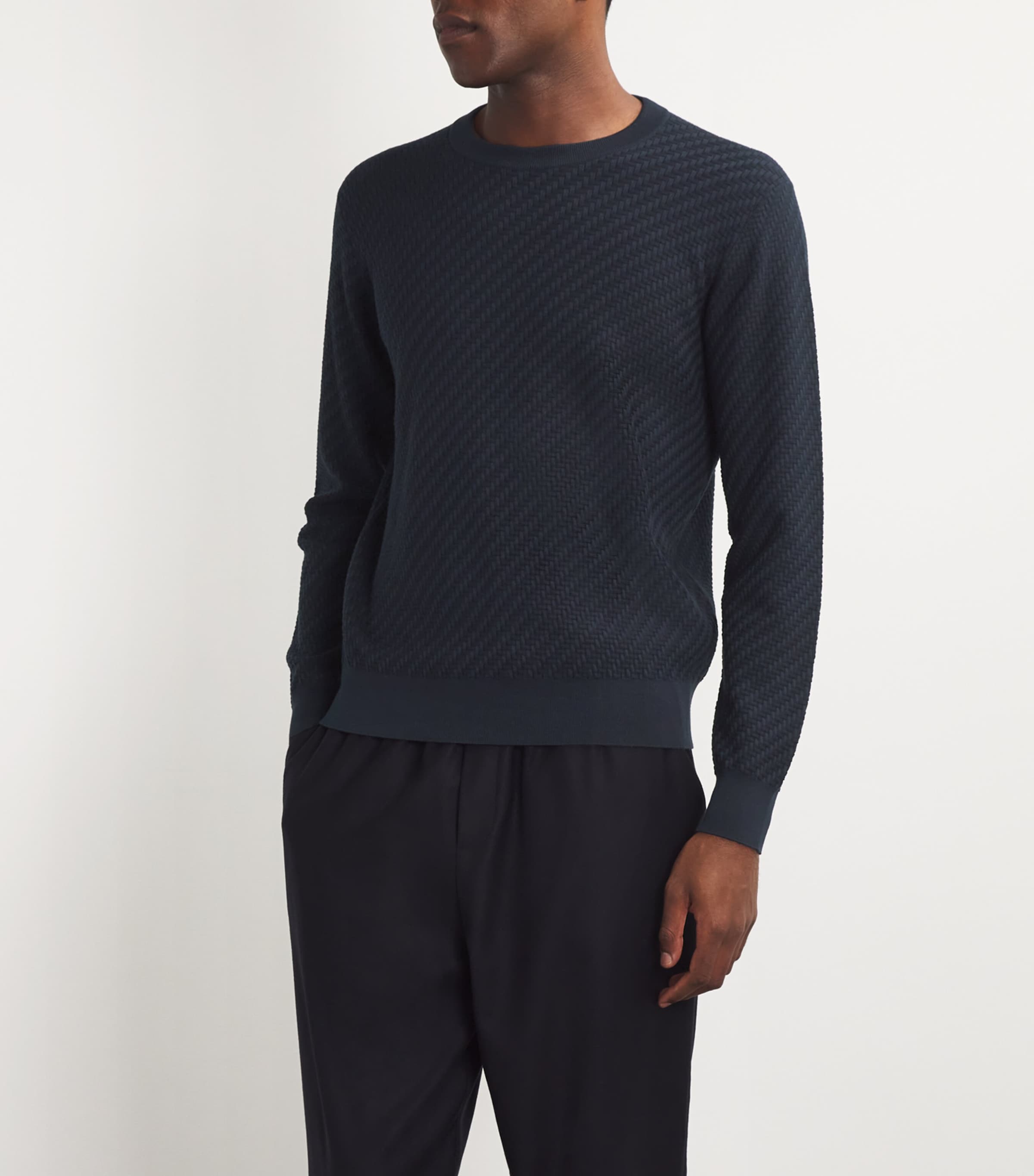 Brioni Blue Cotton-Silk-Cashmere Sweater | Harrods US