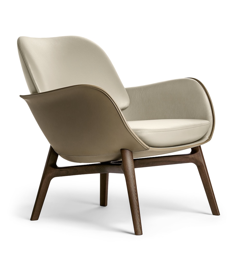 Poltrona Frau Leather Martha Armchair Tessuto Plto Topo Image 2