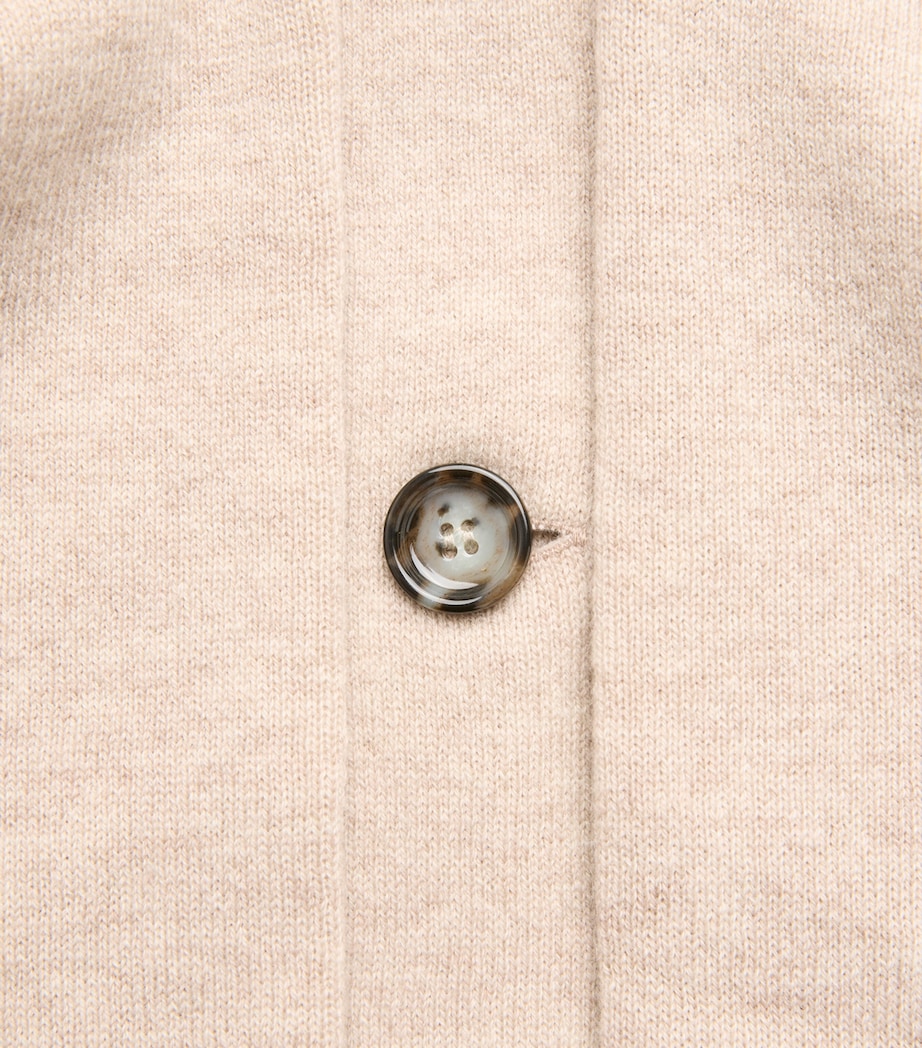 Allude Mens Wool-Cashmere High-Neck Cardigan Image 6