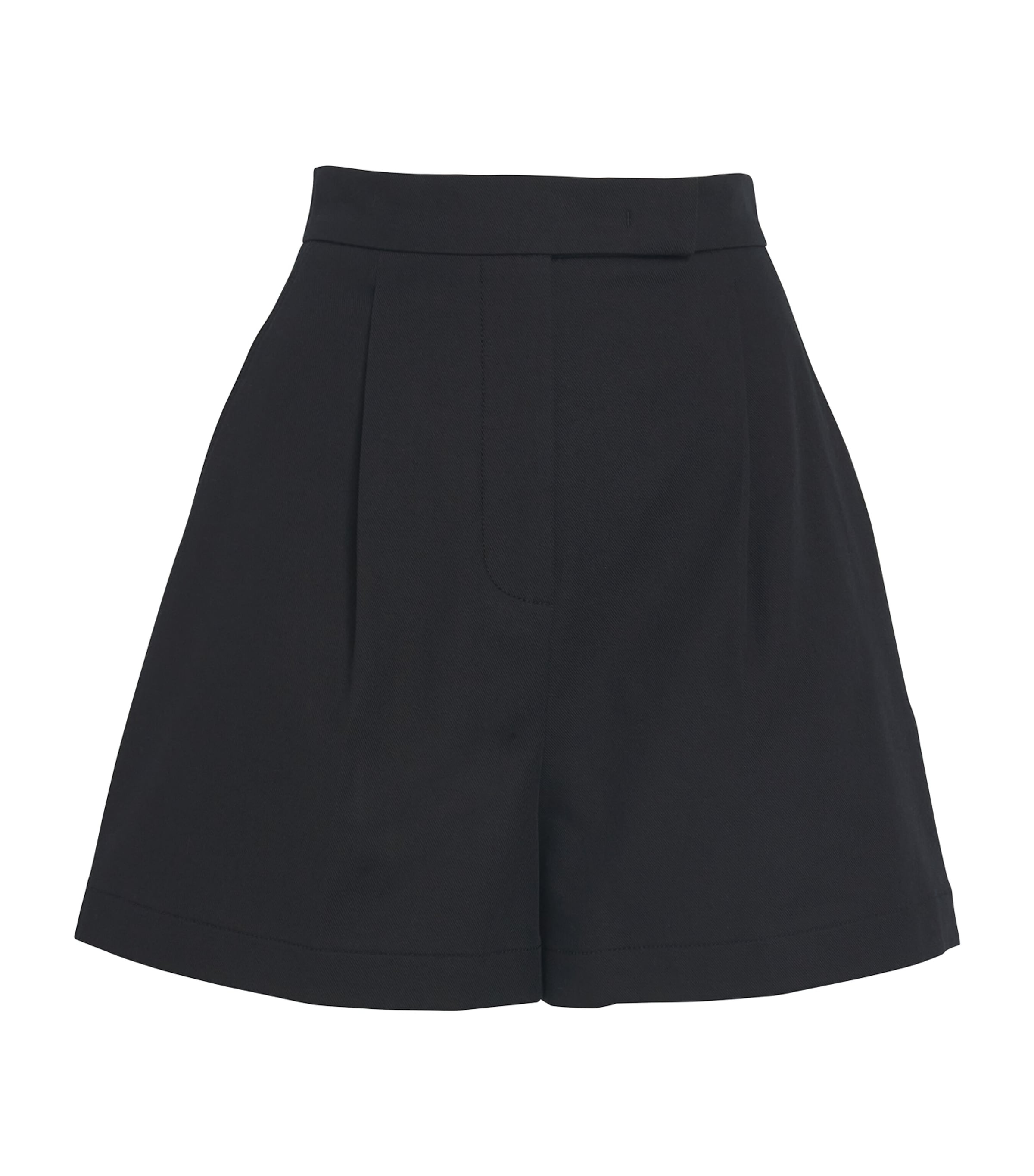 Max Mara Bermuda Shorts In Stretch Cotton In Black