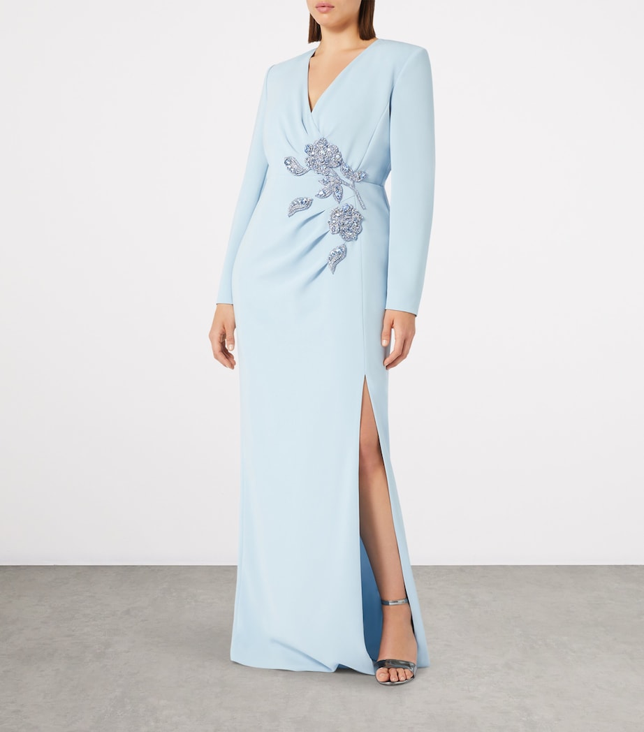 Embellished Wrap Dress SKY BLUE Image 2