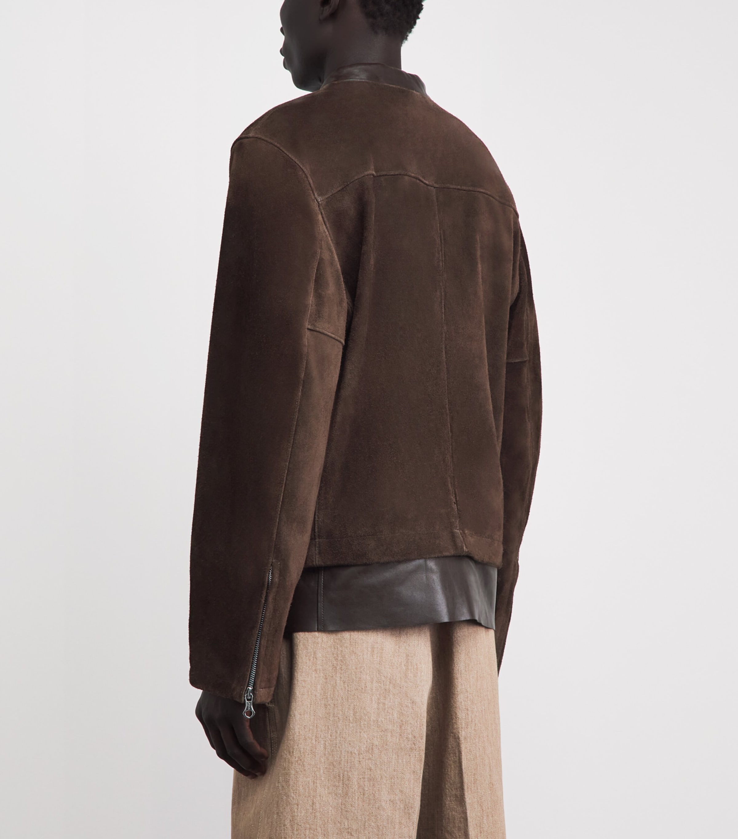Suede Drift Jacket WENGE BROWN Image 5
