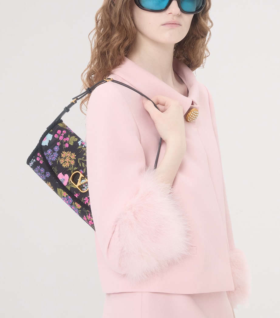 Small Moiré Papier Floral Shoulder Bag N96 Image 7