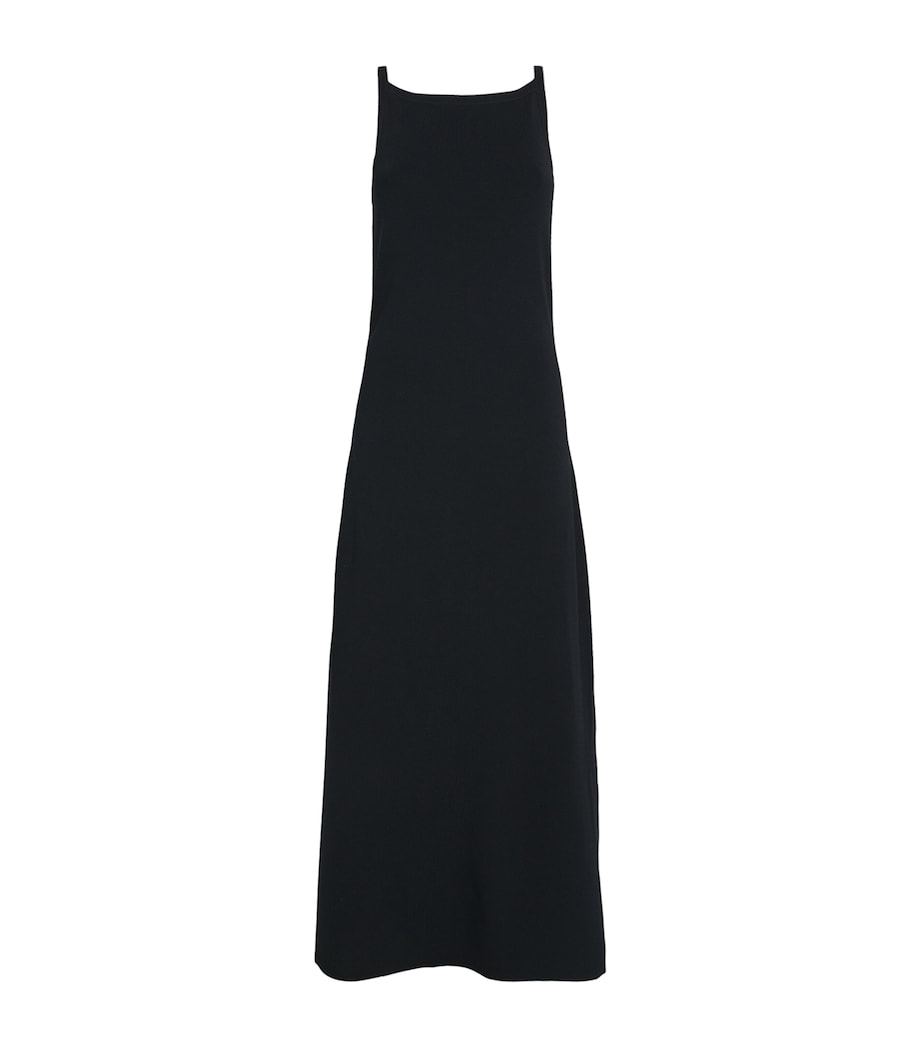 Stretch-Knit Maxi Dress BLACK Image 1