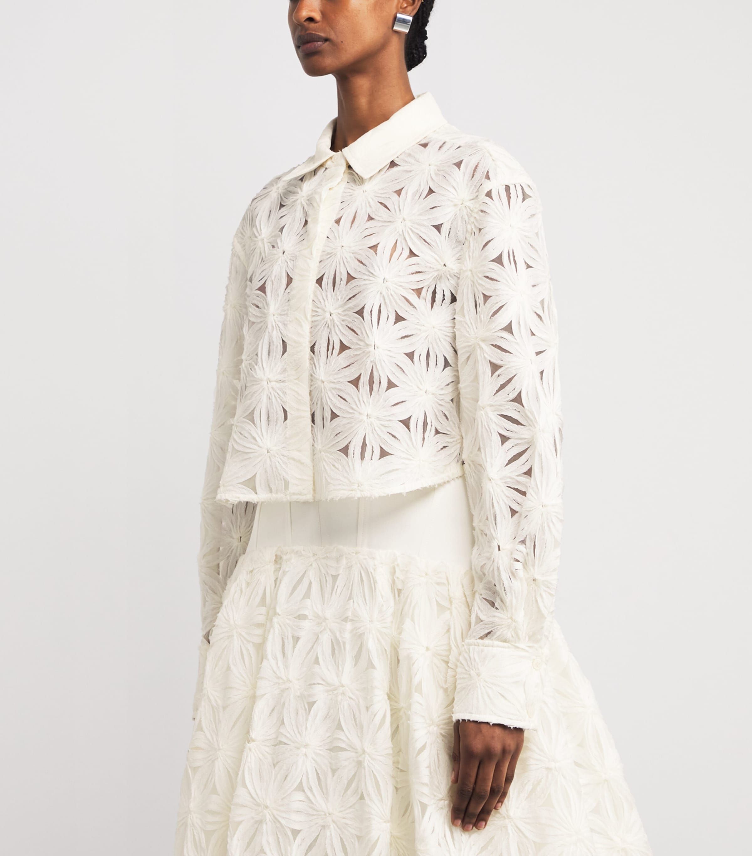 Embroidered Floral Anders Shirt IVORY Image 3