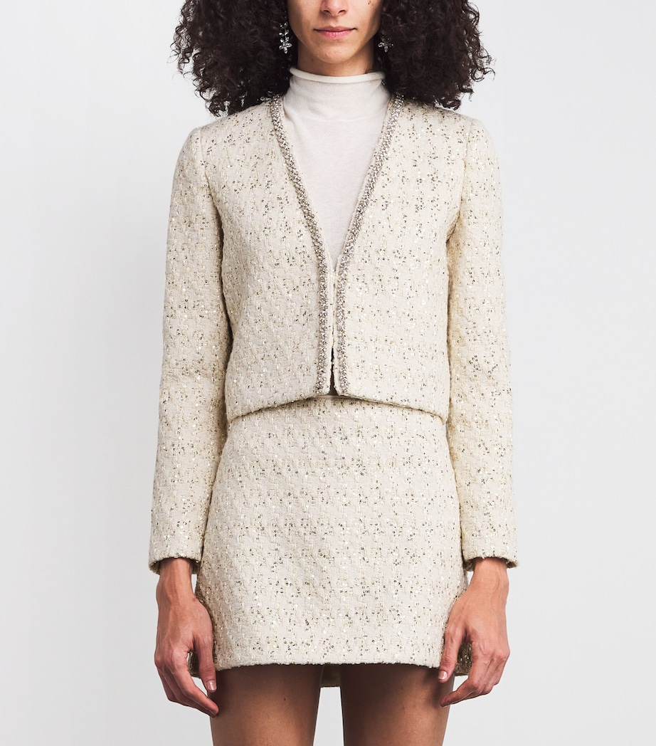 Tweed Embellished Kidman Blazer A301 NATURAL Image 3