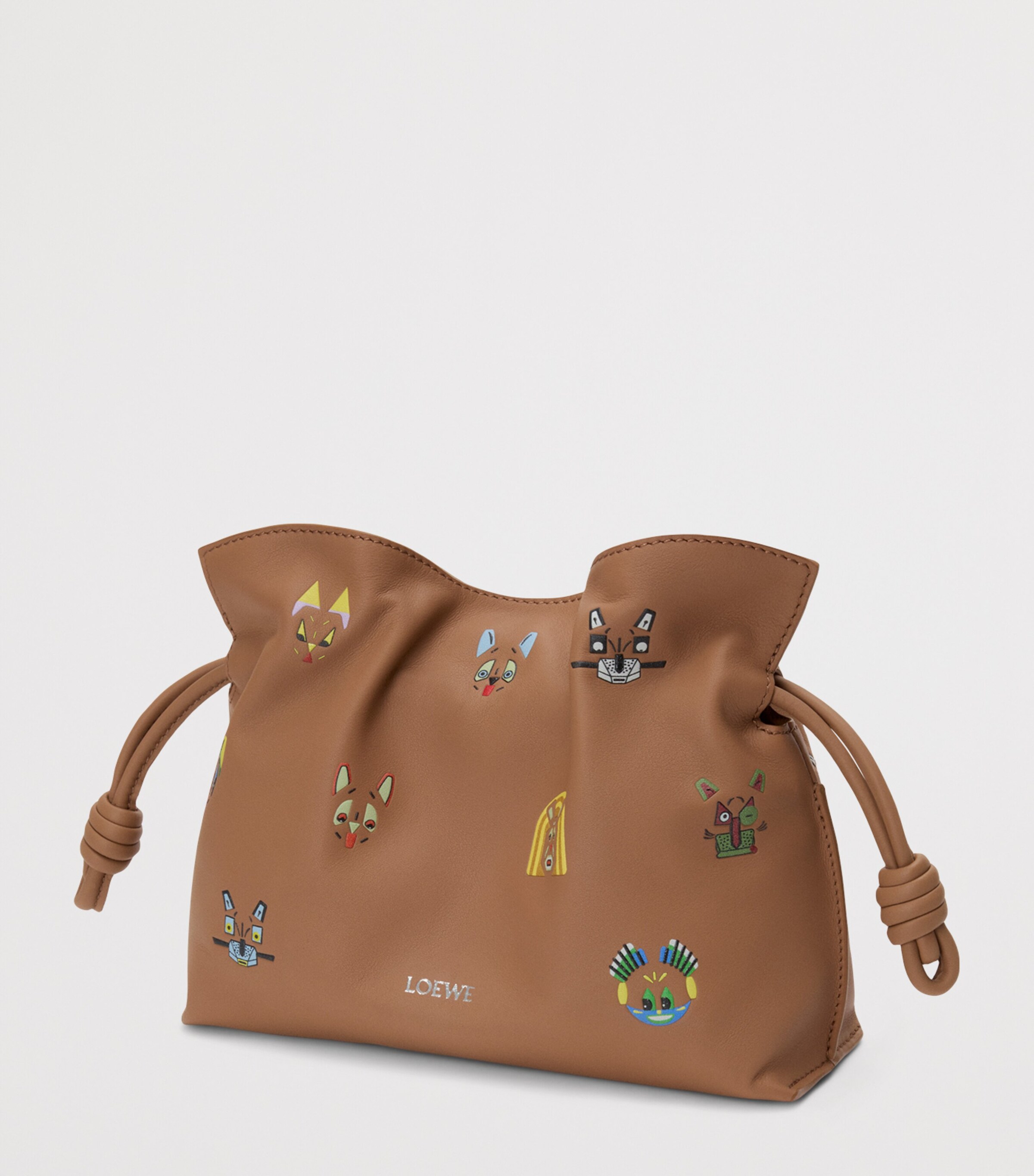 x Louis Wain Mini Leather Flamenco Purse MOCHA Image 2