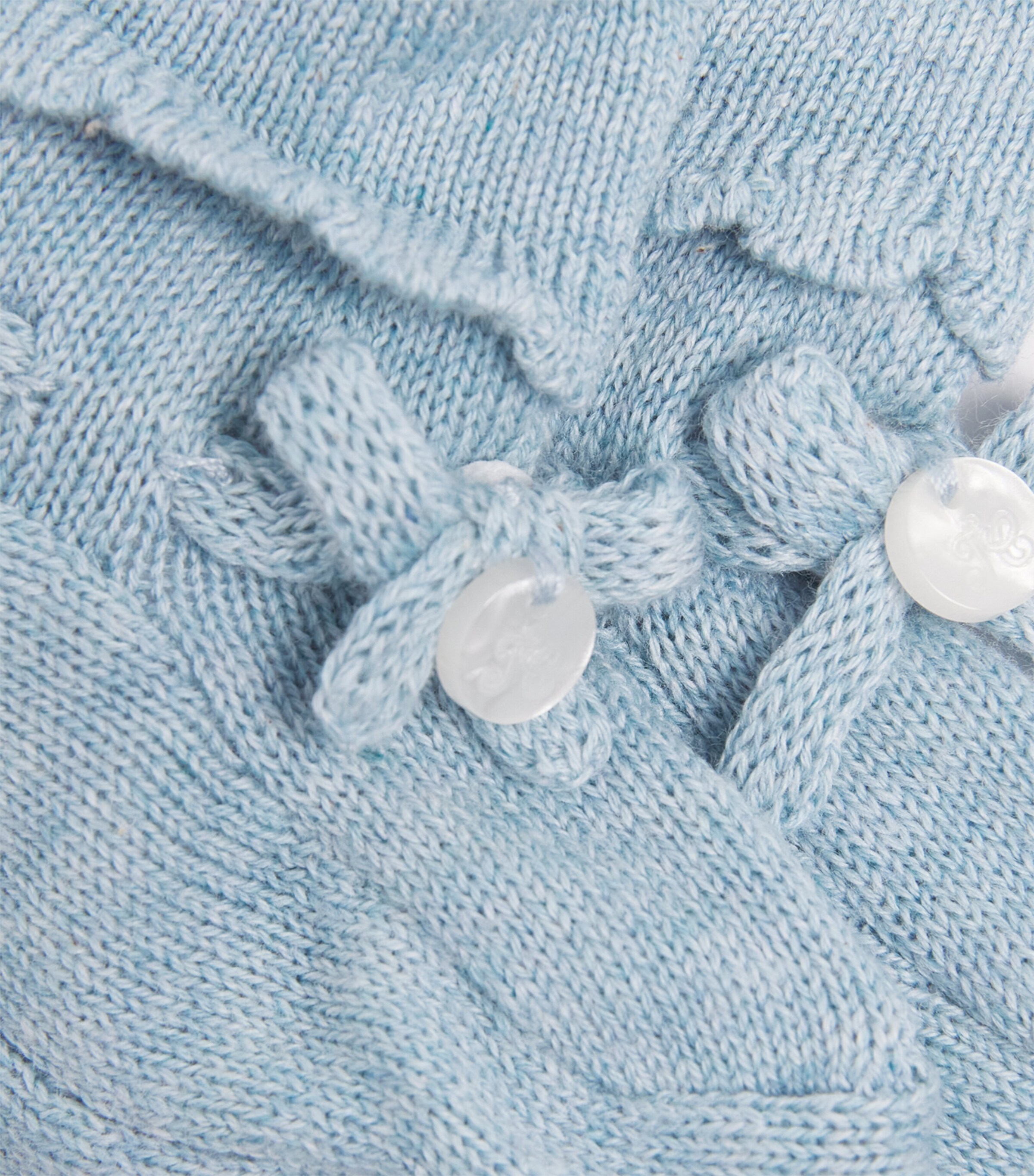 Cotton Knitted Booties 48BLEU HORIZON CHINÉ Image 2