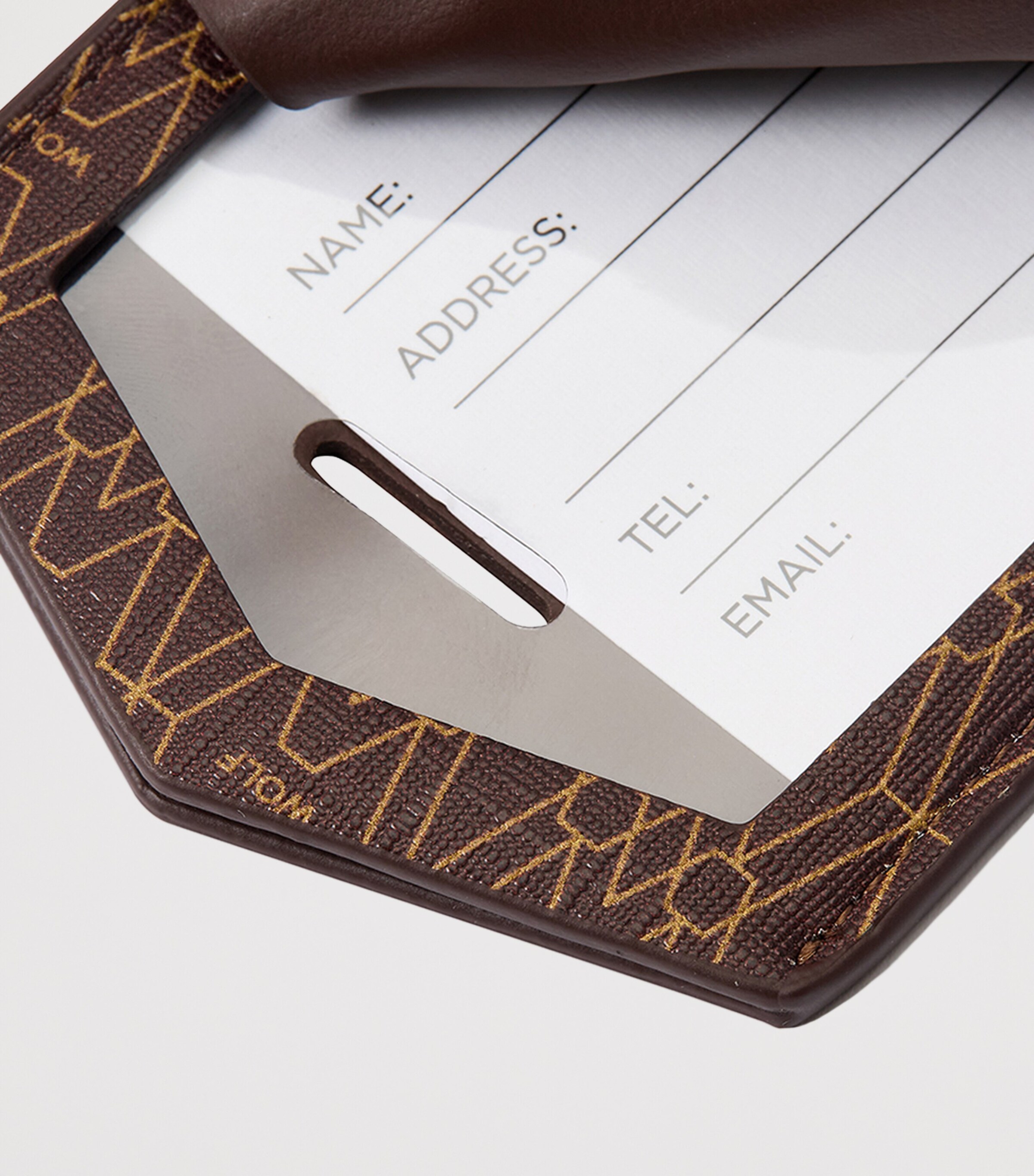 Vegan Signature Luggage Tag BROWN Image 5