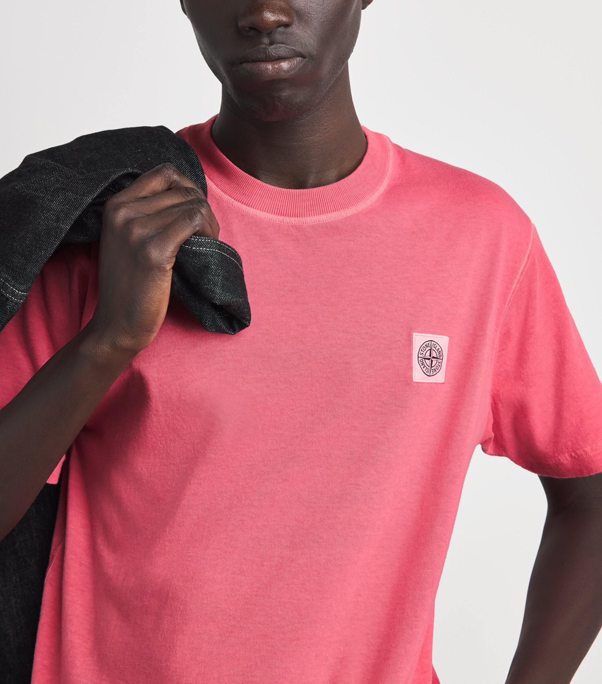 Stone Island Mens Cotton Logo T-Shirt Image 3