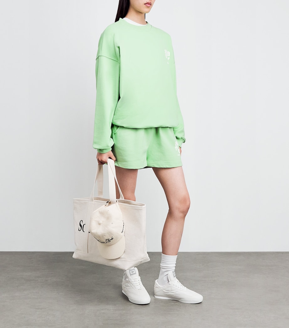 Cotton Logo Sweatshirt LIME GRN/MRSHML WHT Image 2