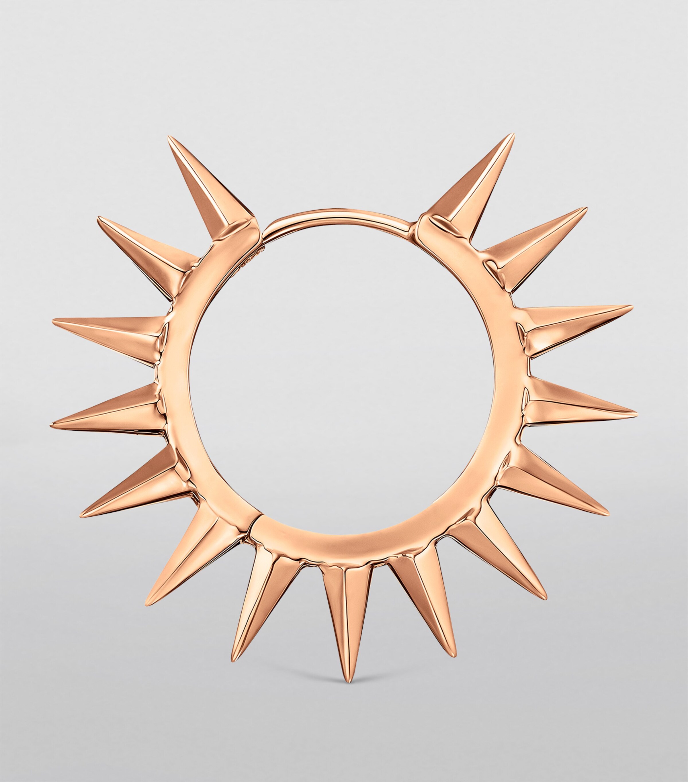 Rose Gold Metal Mohawk Hoop Earring (11mm) ROSE GOLD Image 4