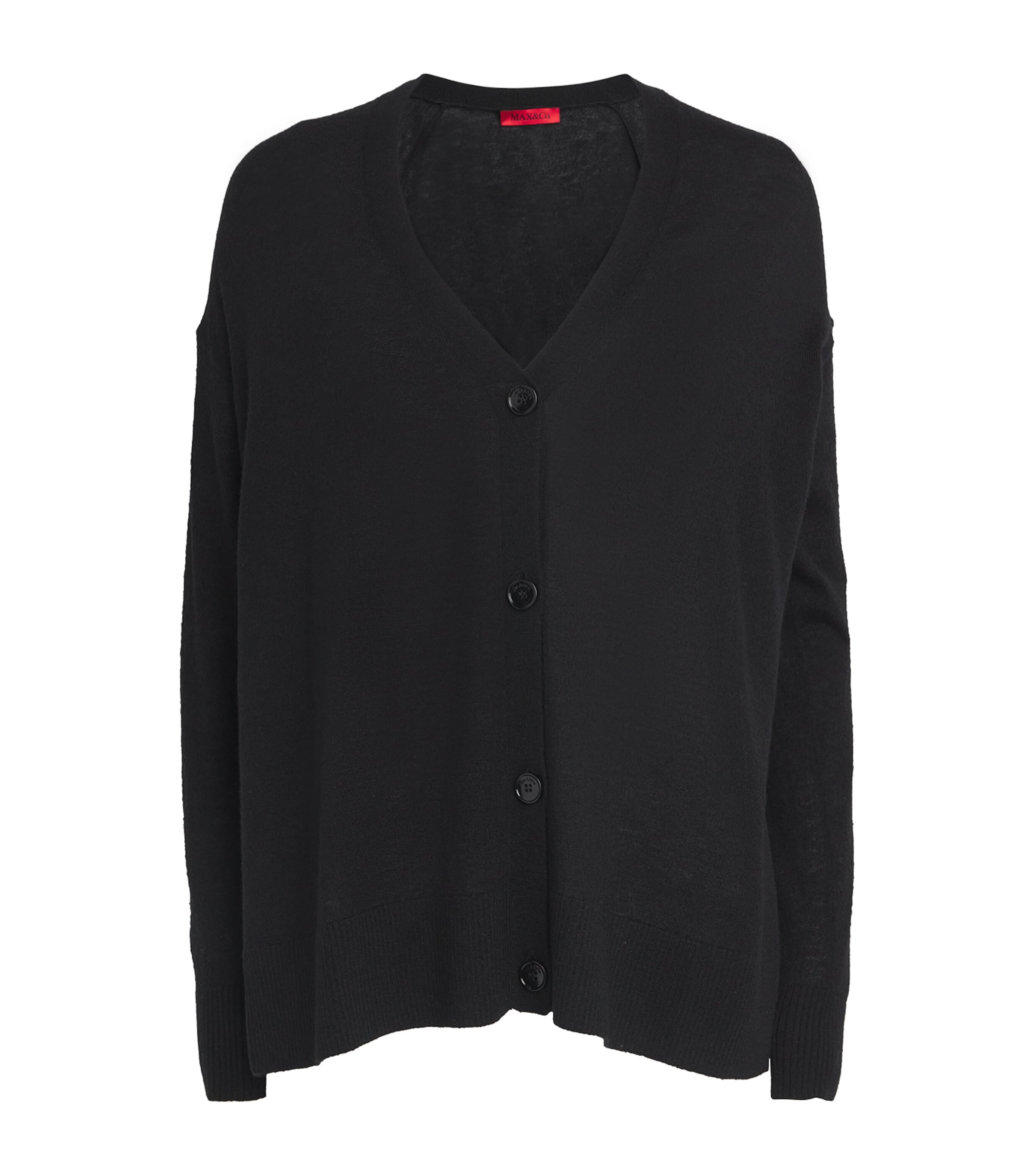 Shop Max & Co Wool-alpaca Cardigan In Black