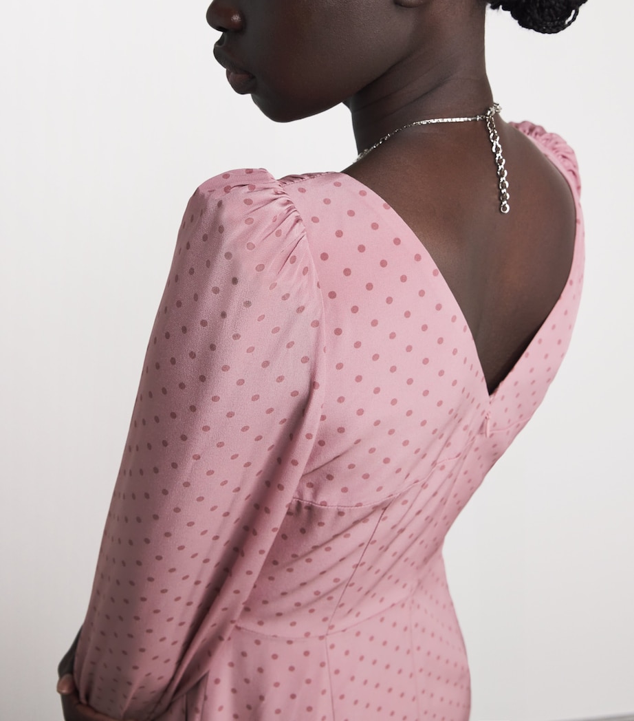 Alessandra Rich Pink Silk Crepe Polka-Dot Dress | Harrods US Alessandra Rich Pink Silk Crepe Polka-Dot Dress | Harrods US