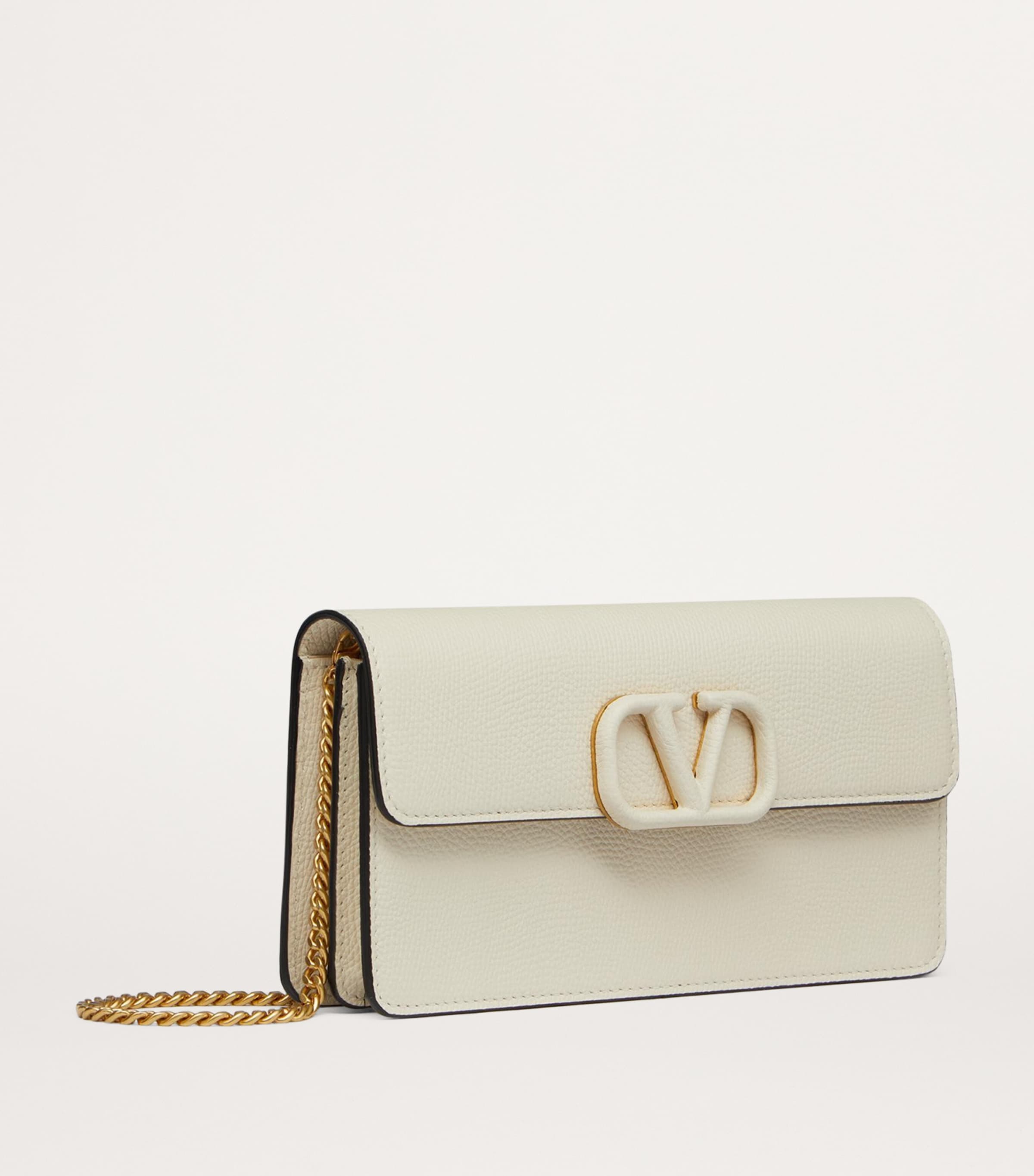 Valentino Garavani Leather VLogo Signature Chain Wallet Image 2