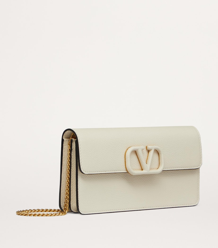 Valentino Garavani Leather VLogo Signature Chain Wallet Image 2