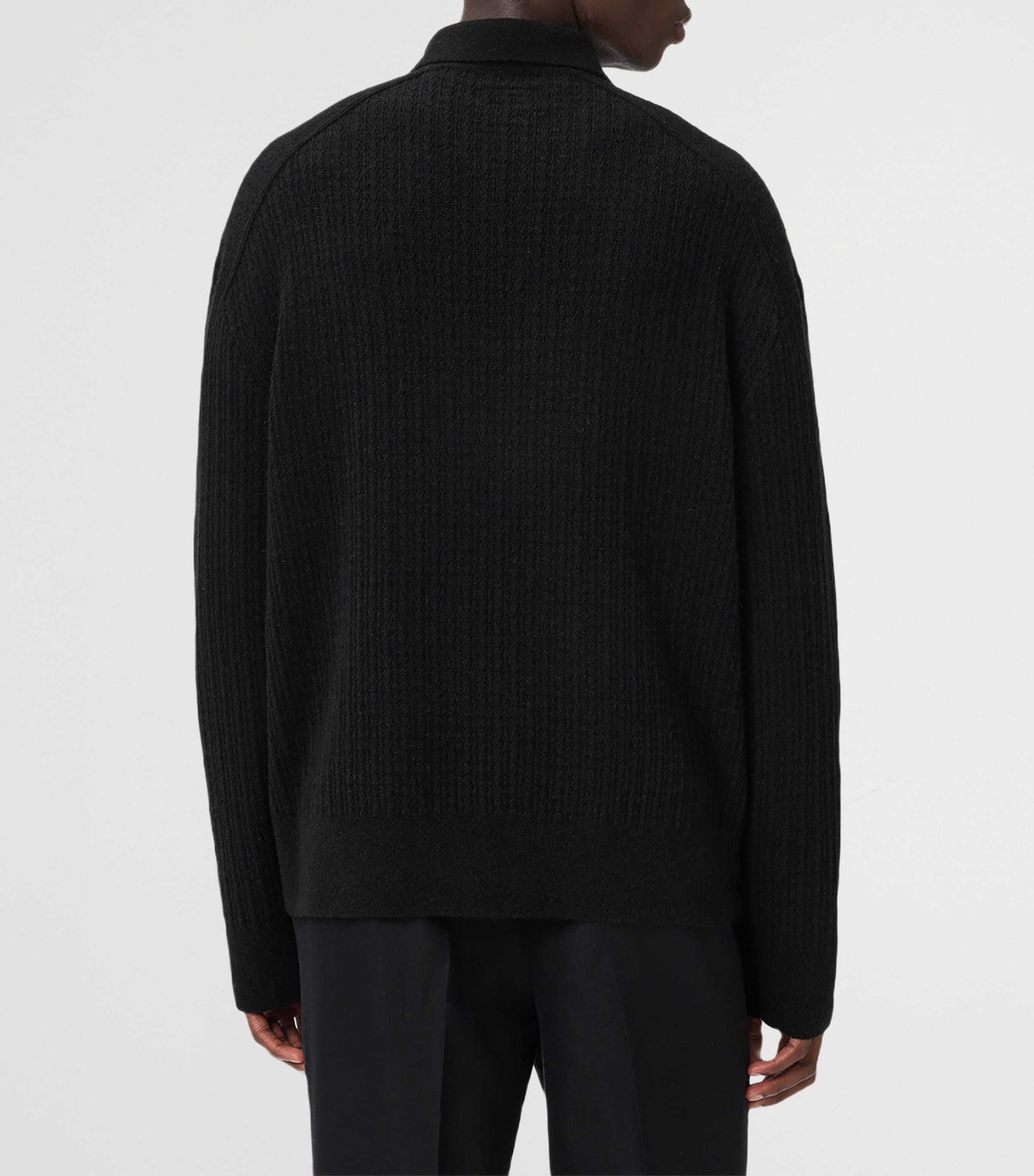 Wool-Blend Quarter-Zip Jakob Polo Sweater BLACK Image 6