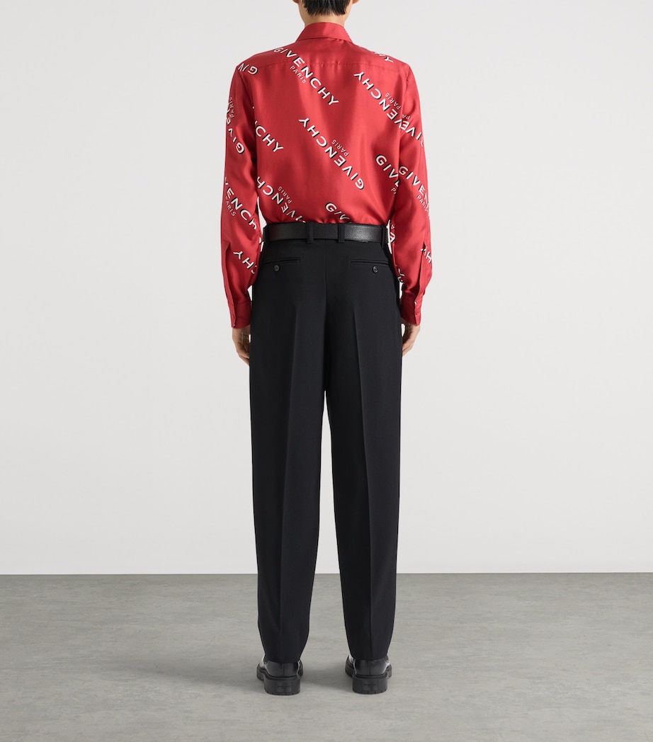 Givenchy Mens Cotton Logo Shirt Red Image 3