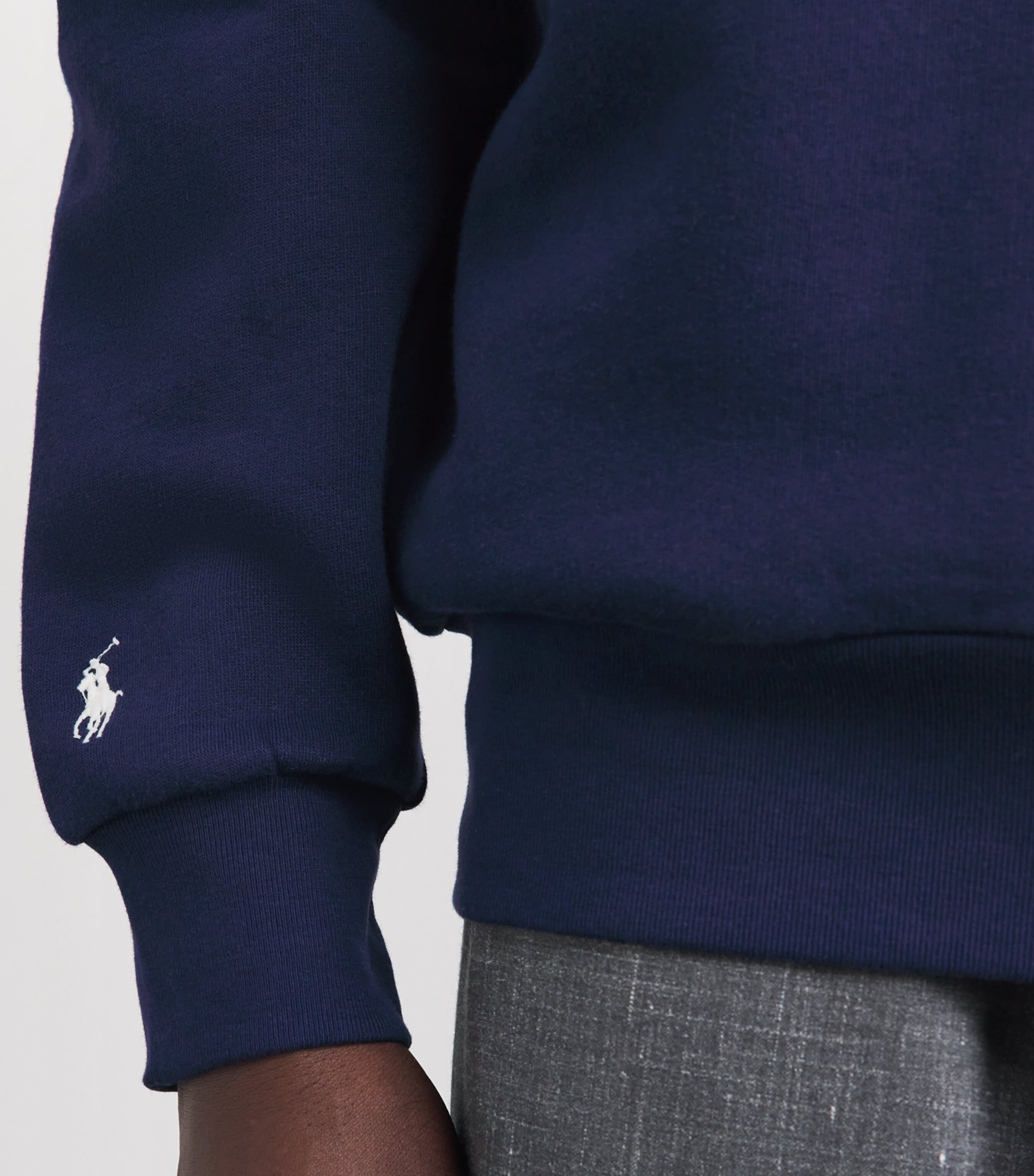 Polo Ralph Lauren Mens Cotton-Blend Logo Sweatshirt Newport Navy Image 3
