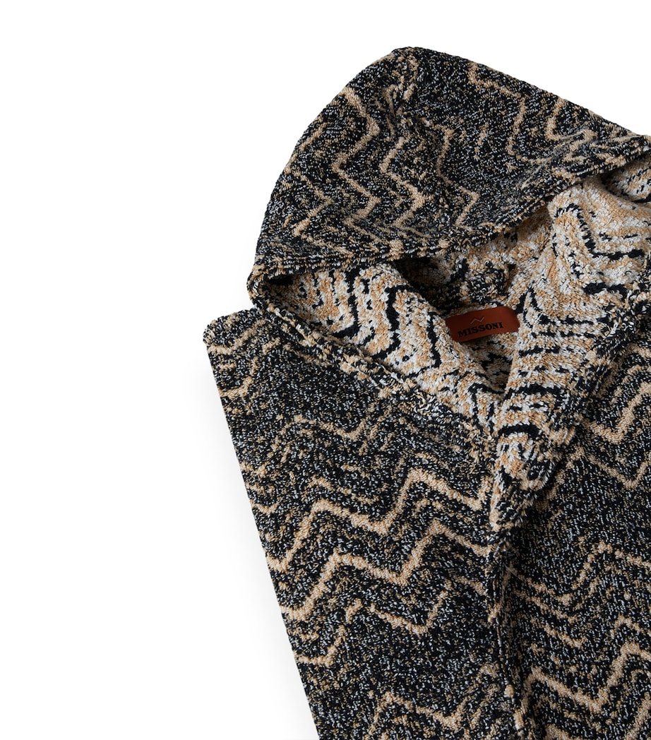 Towelling Zigzag Azul Robe (Medium) 138 - BRN MULTI Image 2