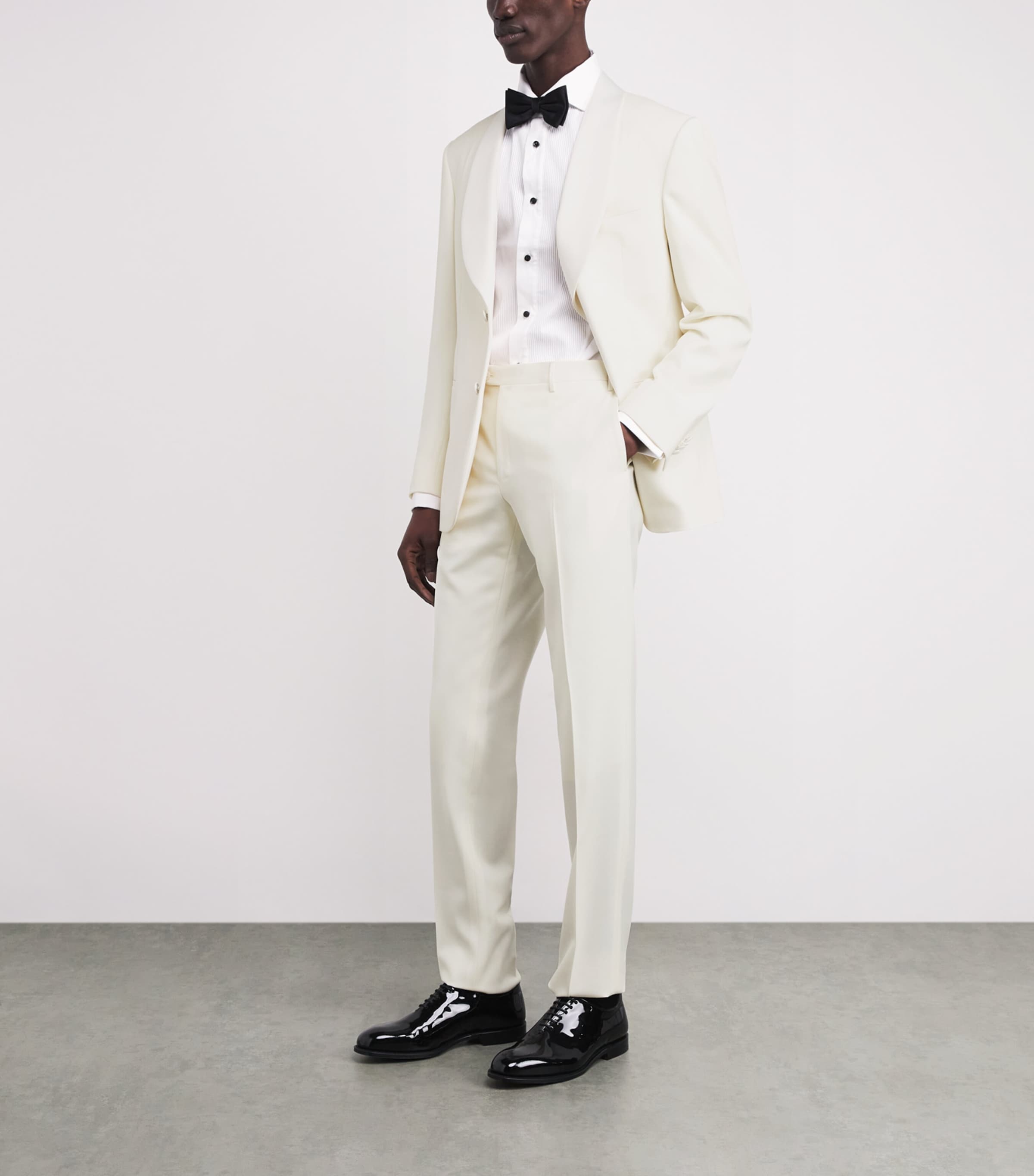 Wool 2-Piece Tuxedo 073 NATURAL WHITE Image 2