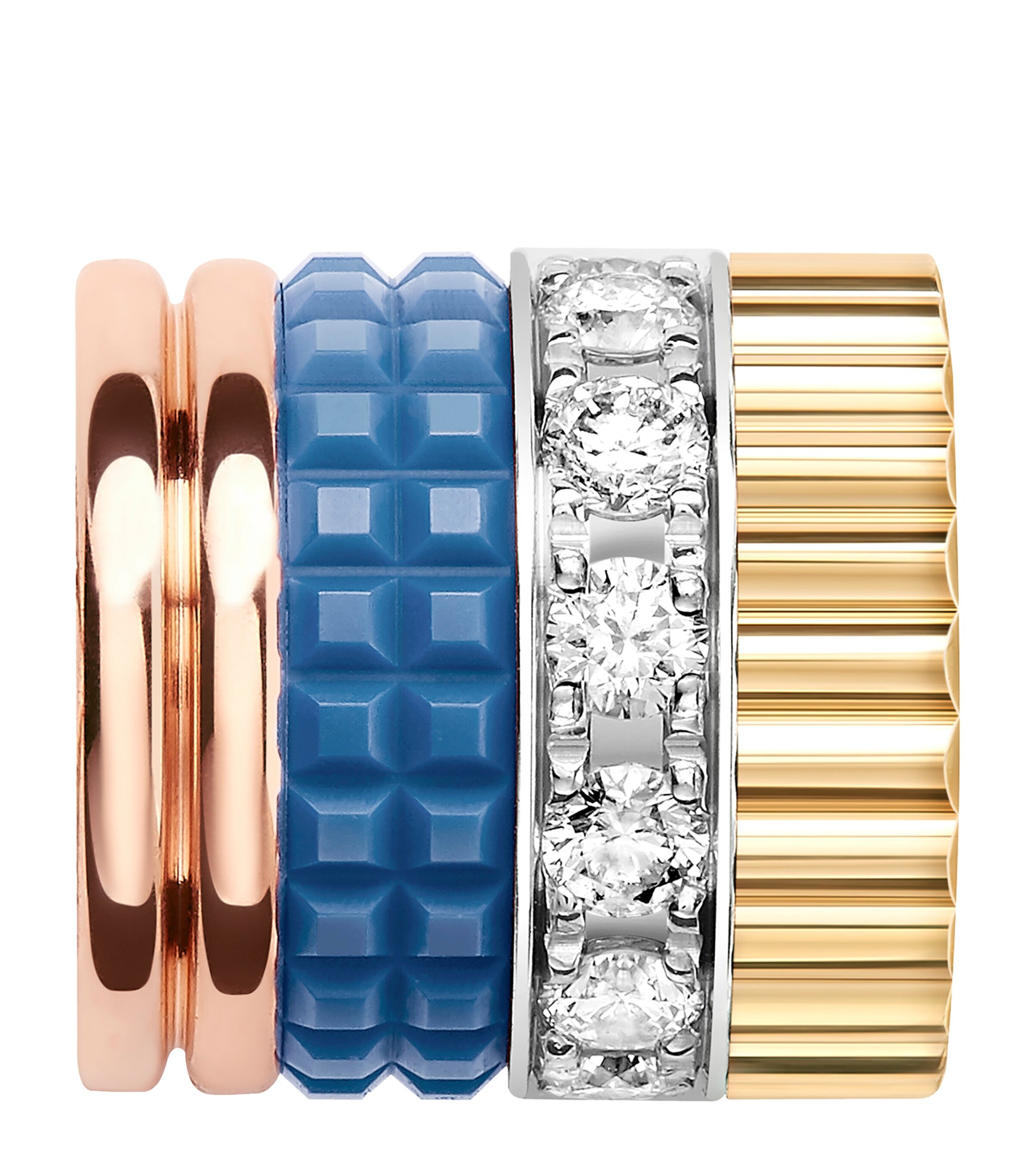 Small Yellow Gold Quatre Blue Tie Necklace YELLOW GOLD Image 4