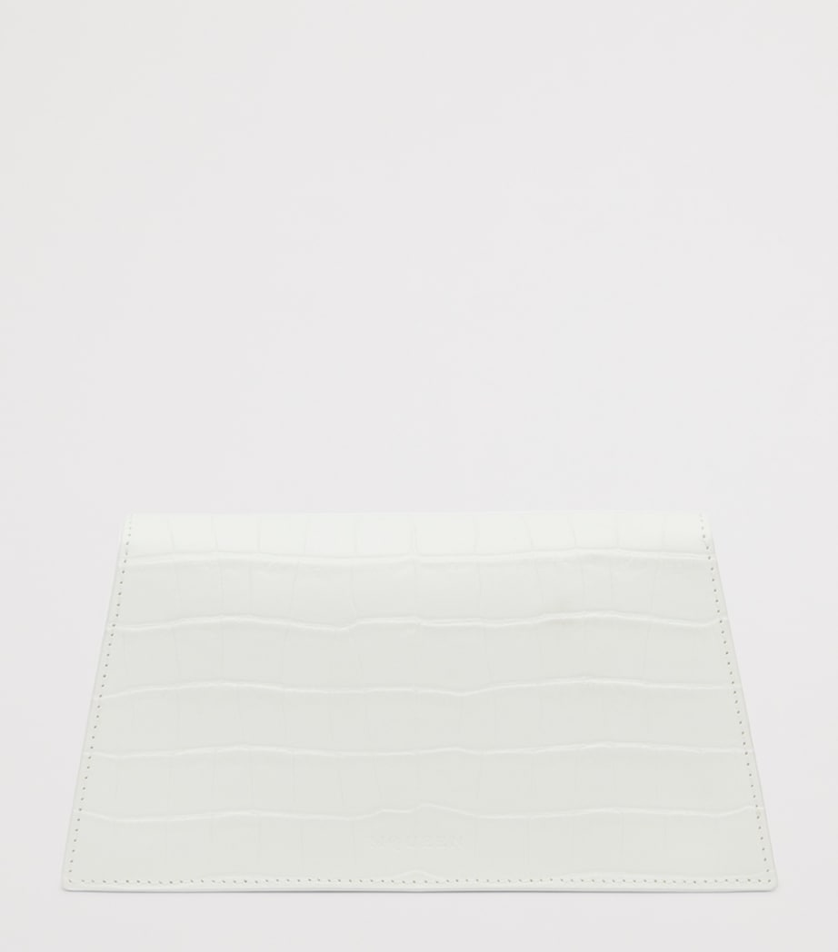 McQueen Mini Croc-Embossed Skull Shoulder Bag Image 5