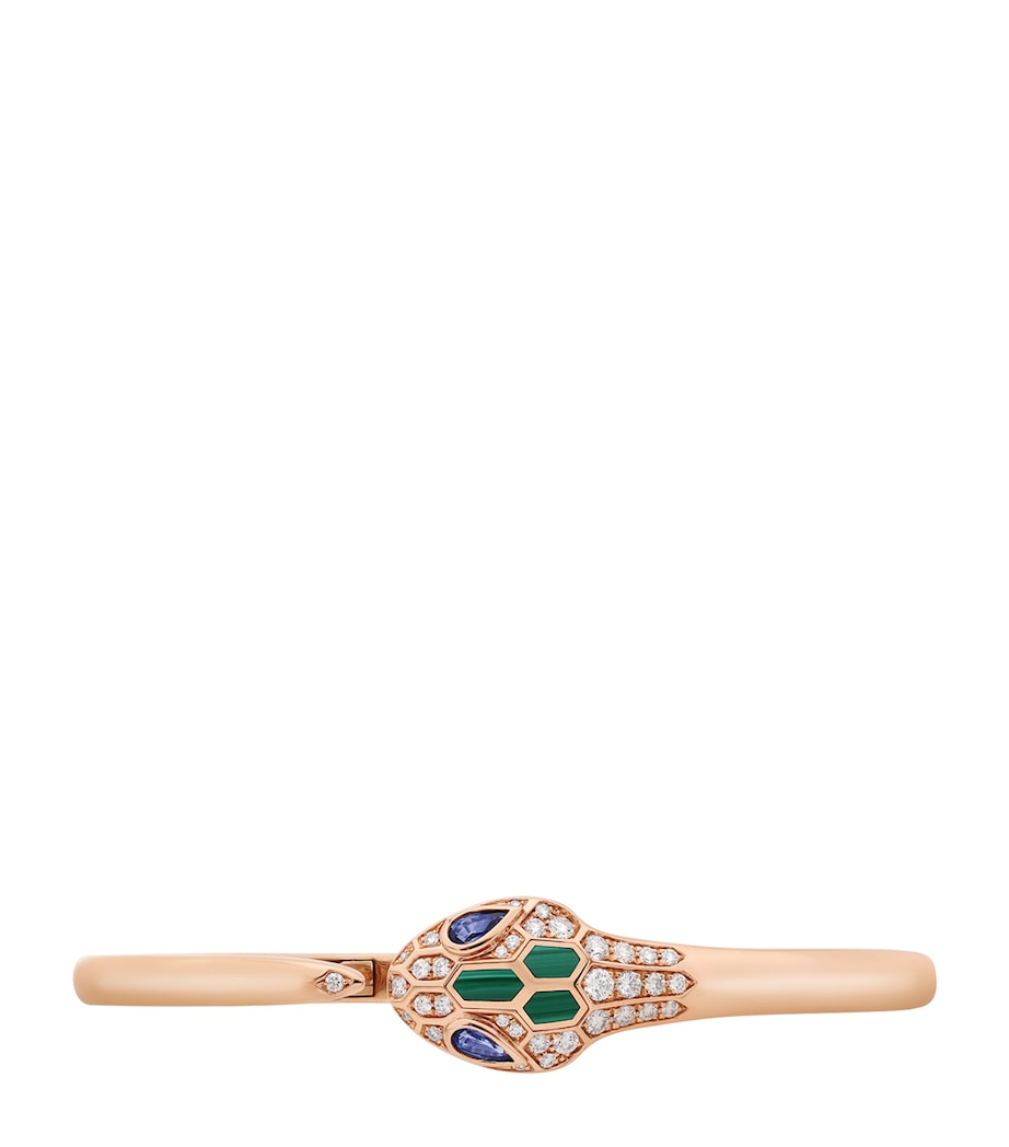 Rose Gold And Precious Stone Serpenti Bangle PINK GOLD Image 2