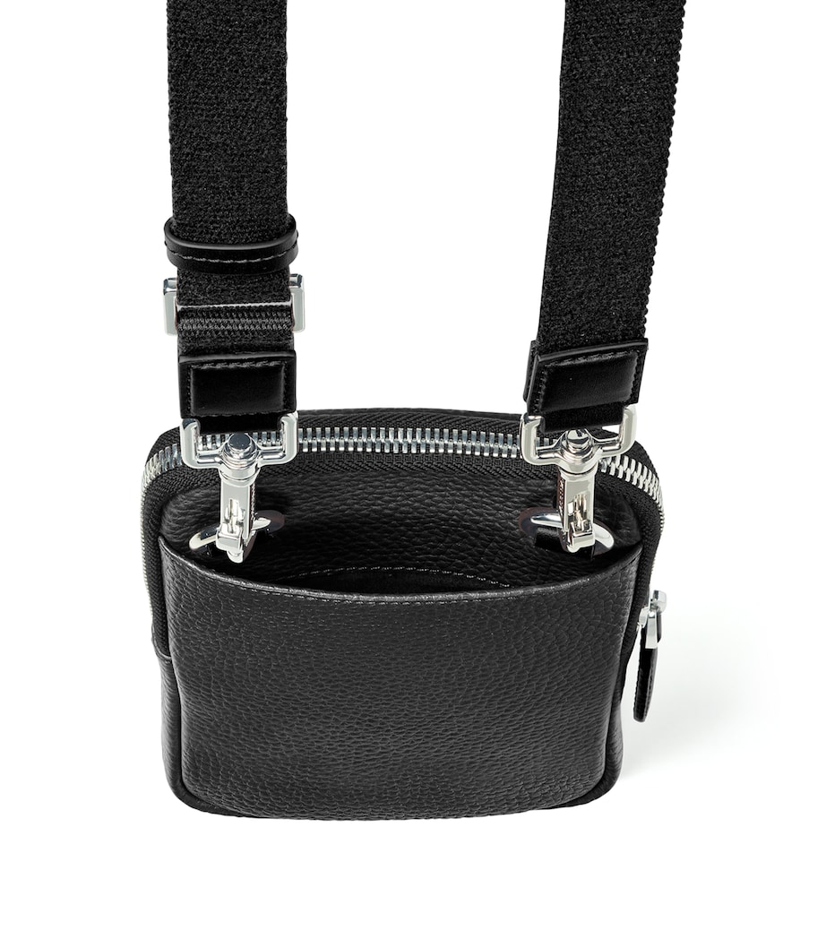 Leather Cross-Body Phone Pouch BLACK Image 5