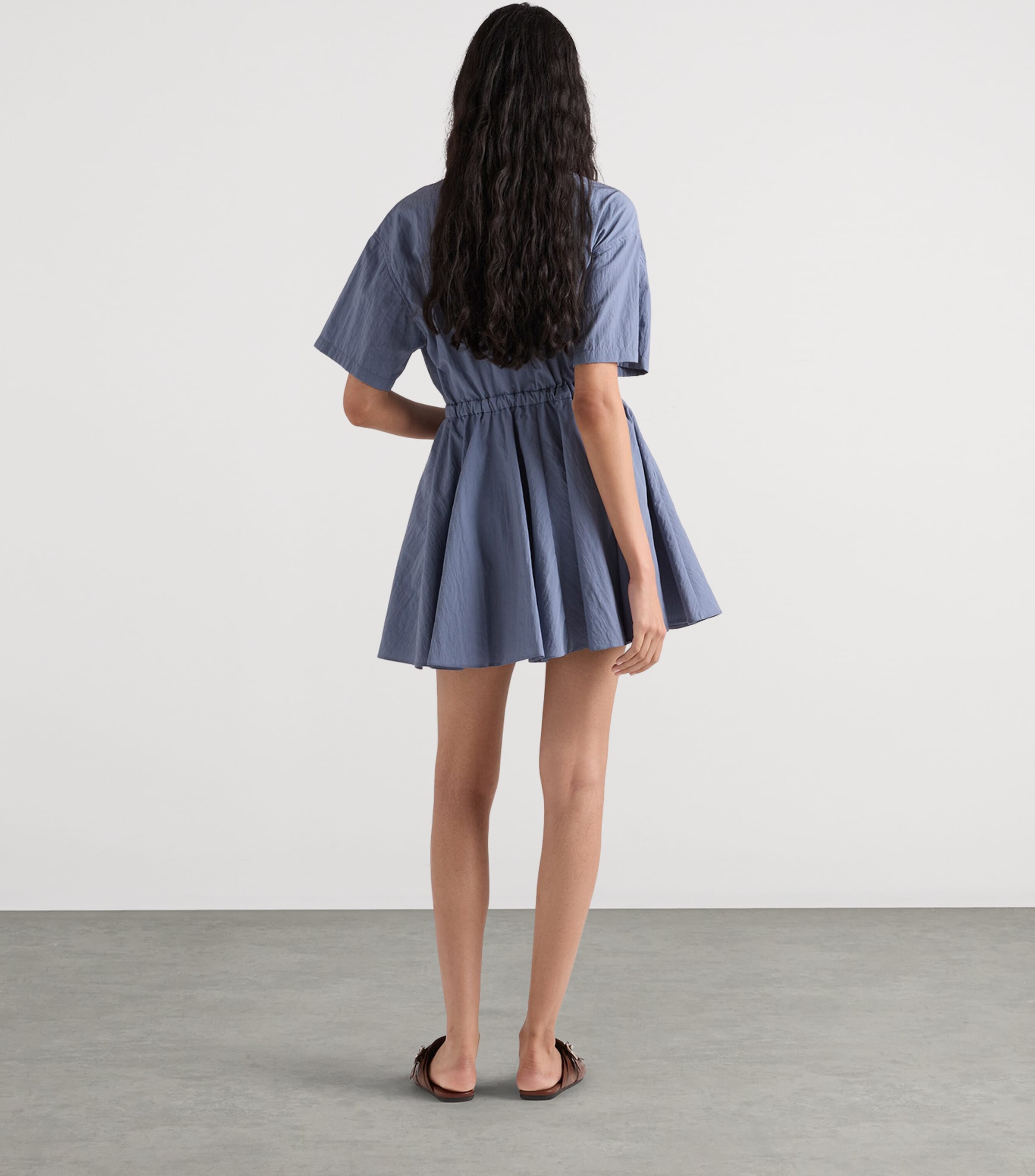 Prada Womens Cotton-Blend Technical Mini Dress Image 3