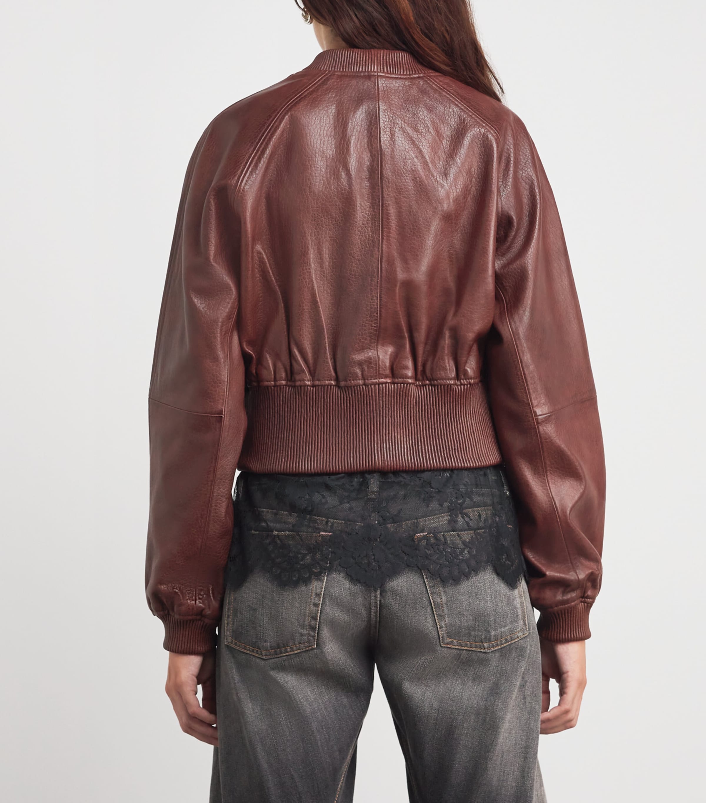 Dario Leather Jacket BROWN Image 5