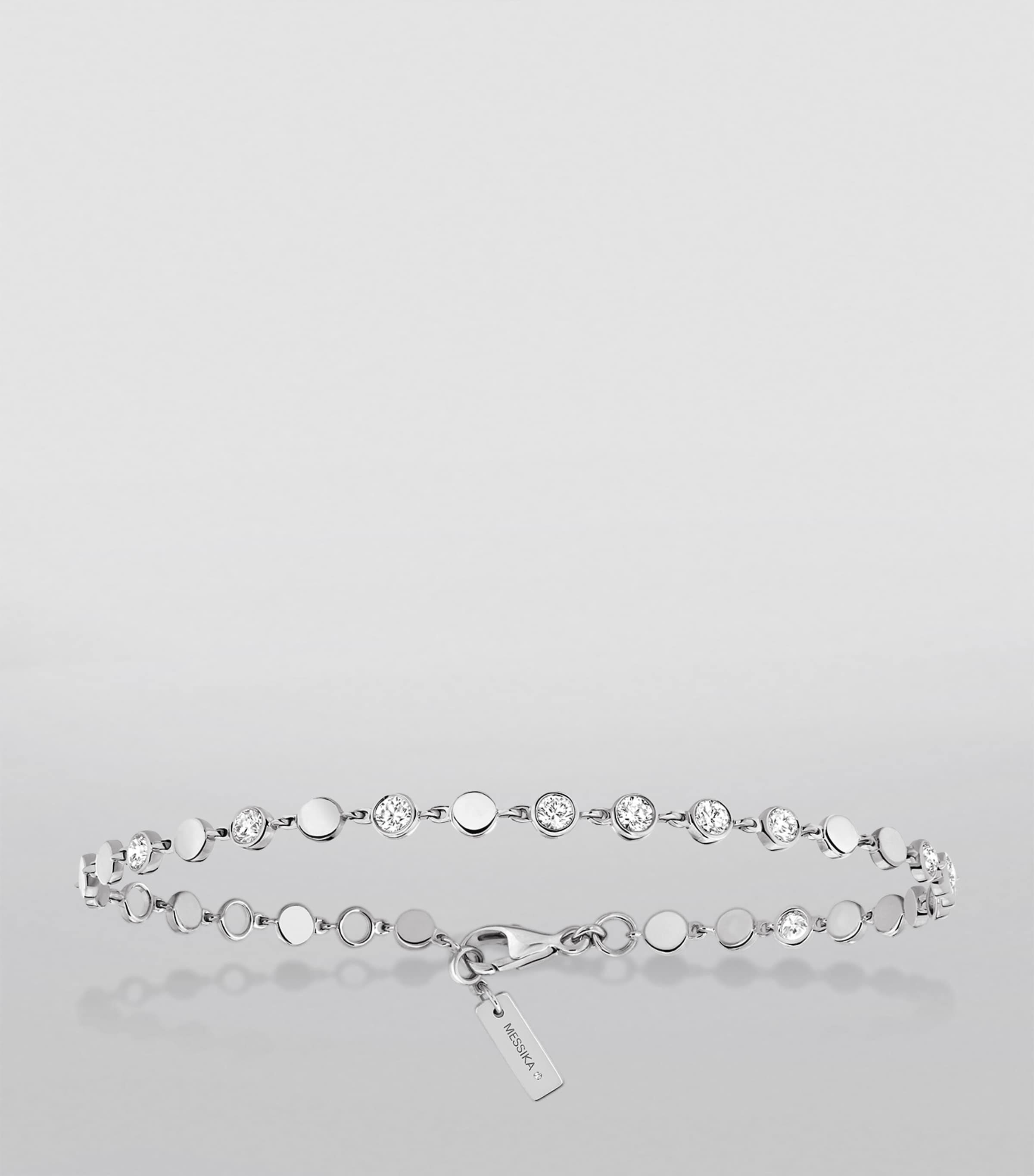 White Gold and Diamond D-Vibes Bracelet WHITE GOLD Image 2