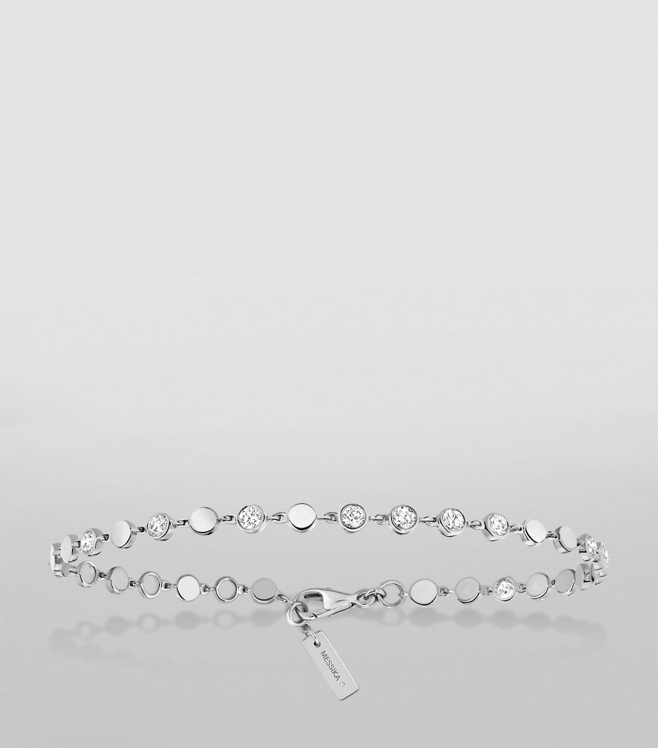 White Gold and Diamond D-Vibes Bracelet WHITE GOLD Image 2