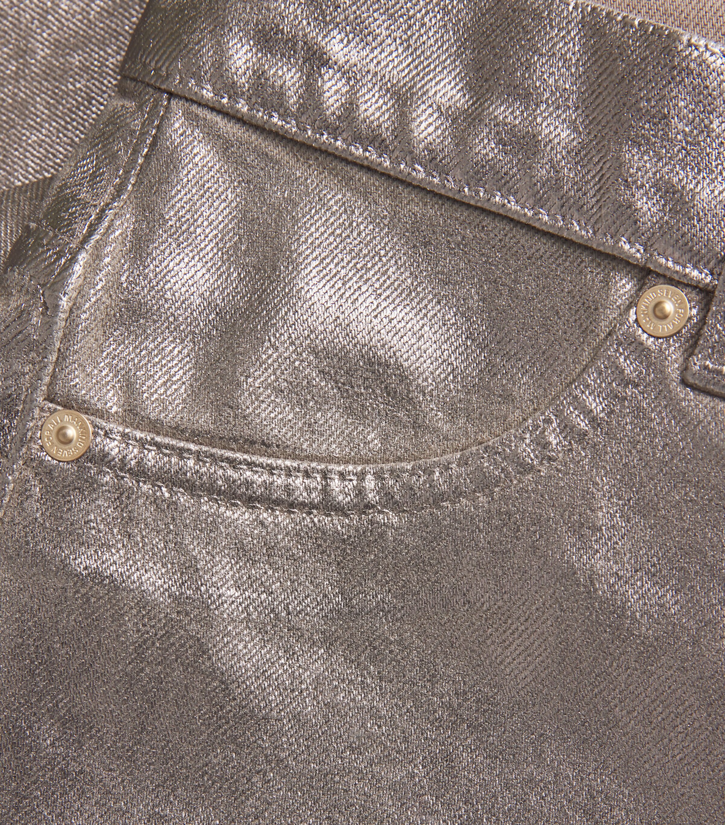 Metallic Spencer Flared Jeans CTD CHMPGNE Image 5