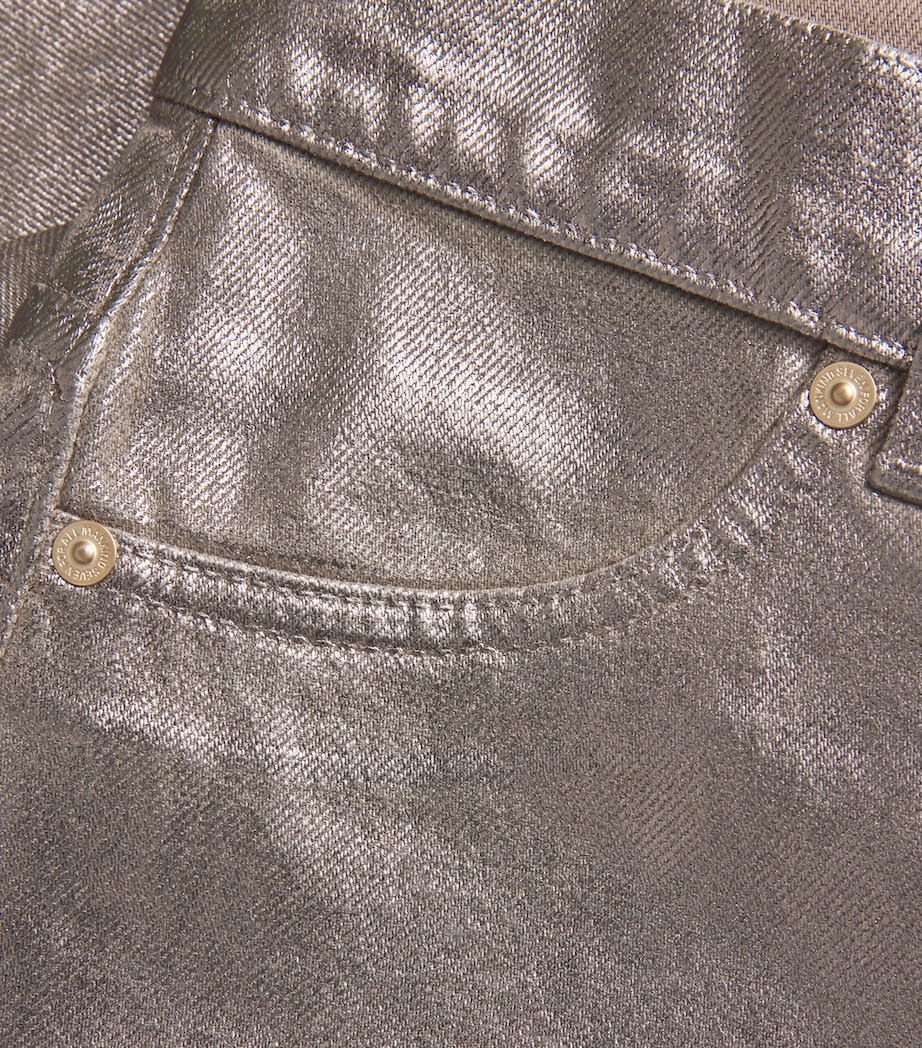 Metallic Spencer Flared Jeans CTD CHMPGNE Image 5