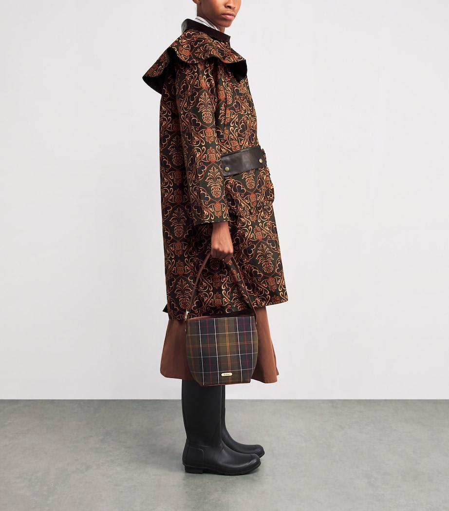 x FARM Rio Waxed Cotton Luana Jacket PNPPLE/GRN HRT PRNT Image 2