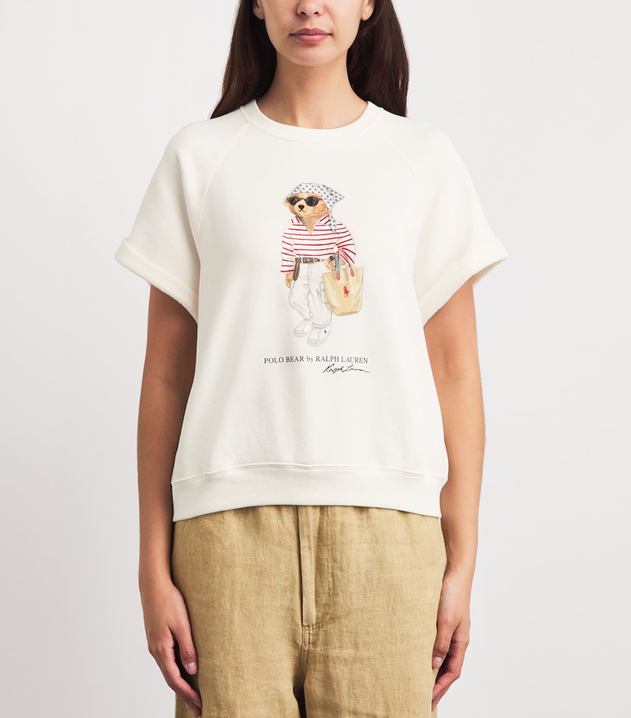 Polo Ralph Lauren Womens Cotton-Blend French Terry T-Shirt Warm White Image 4