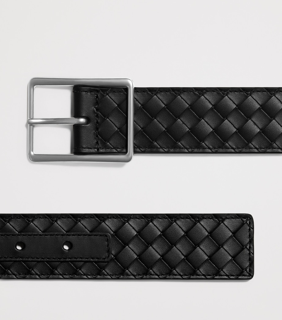 Bottega Veneta Leather Intrecciato Piccolo Belt Image 5