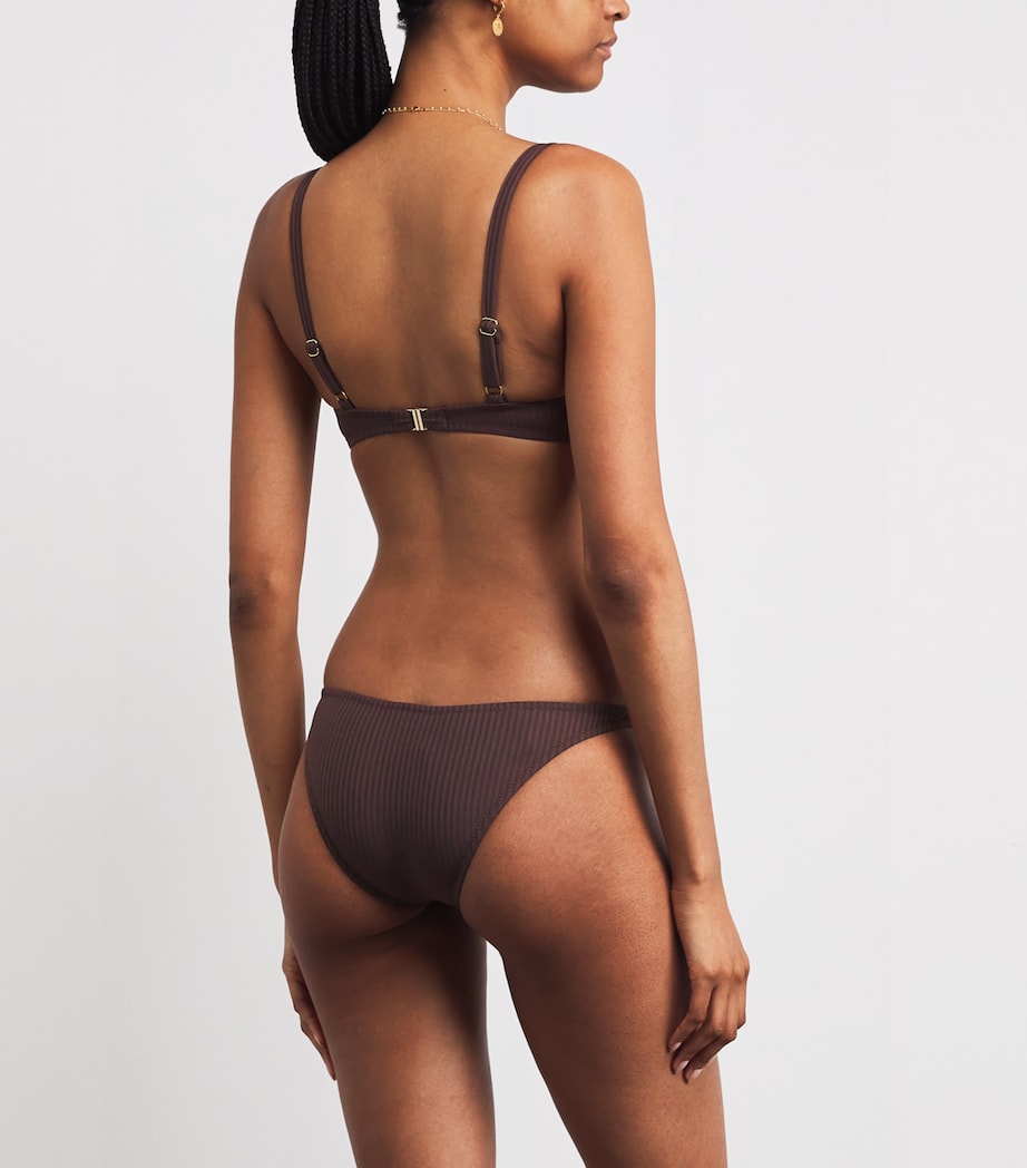 Ribbed Montenegro Triangle Bikini Top BROWN RIBBED1287 Image 3