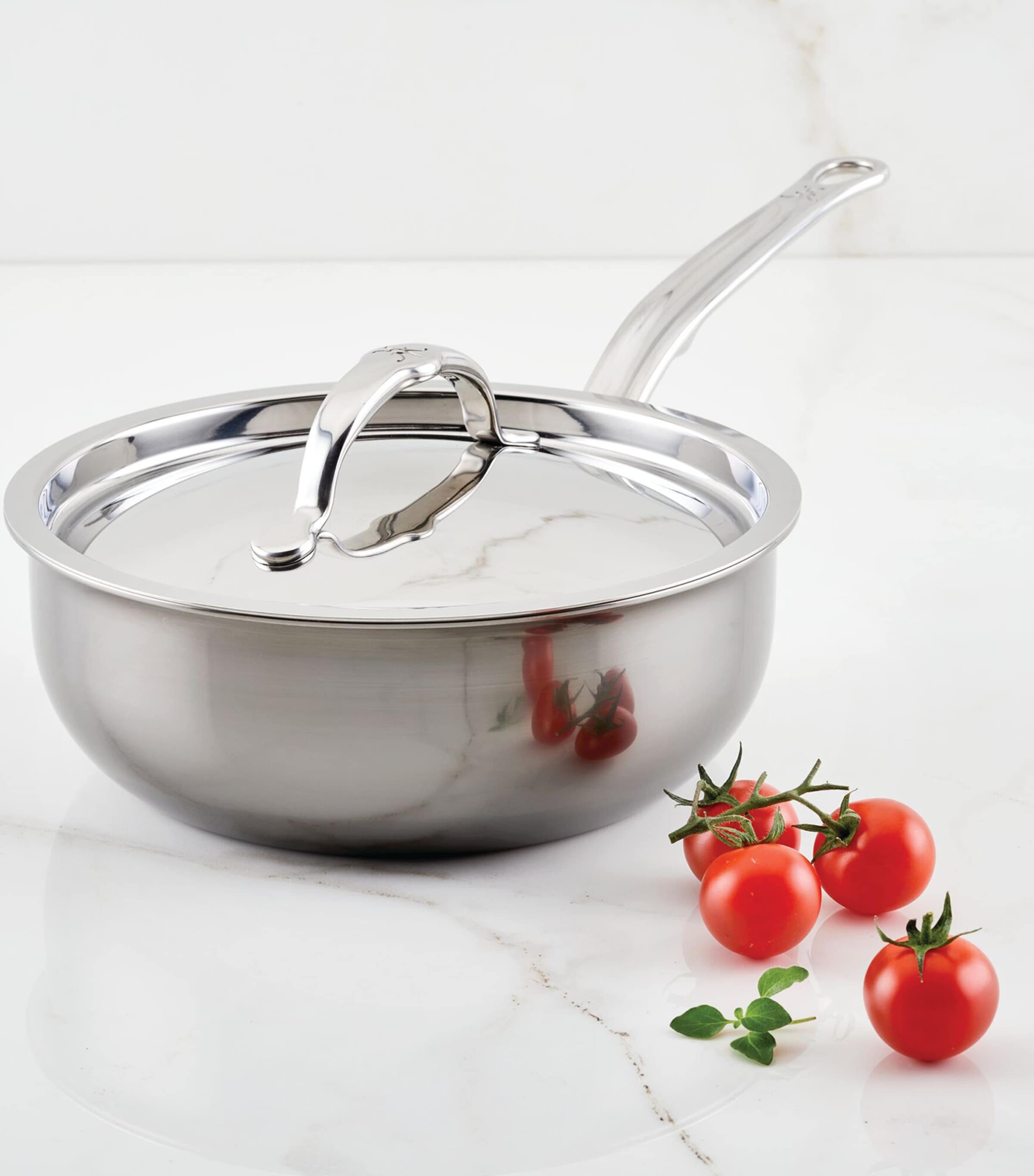 Hestan Stainless Steel NanoBond Saucepan with Lid (22cm) Silver Image 4