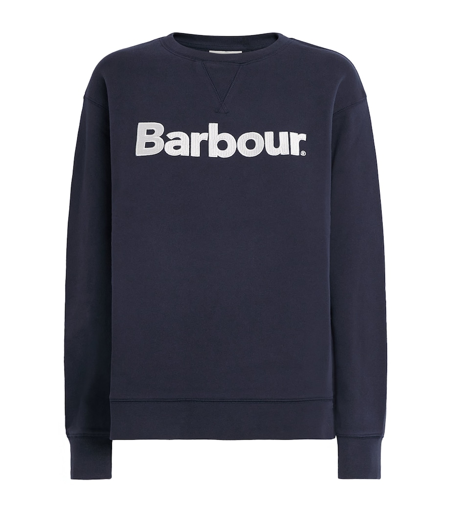 Barbour Cotton Hartland Sweatshirt Dark Navy Image 1