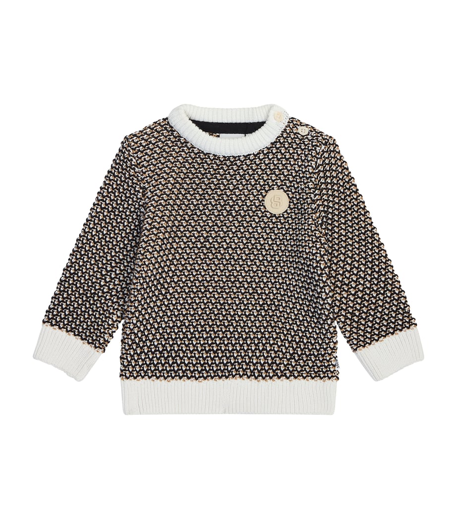 Crew-Neck Sweater (3 Months-3 Years) BLACK Image 1