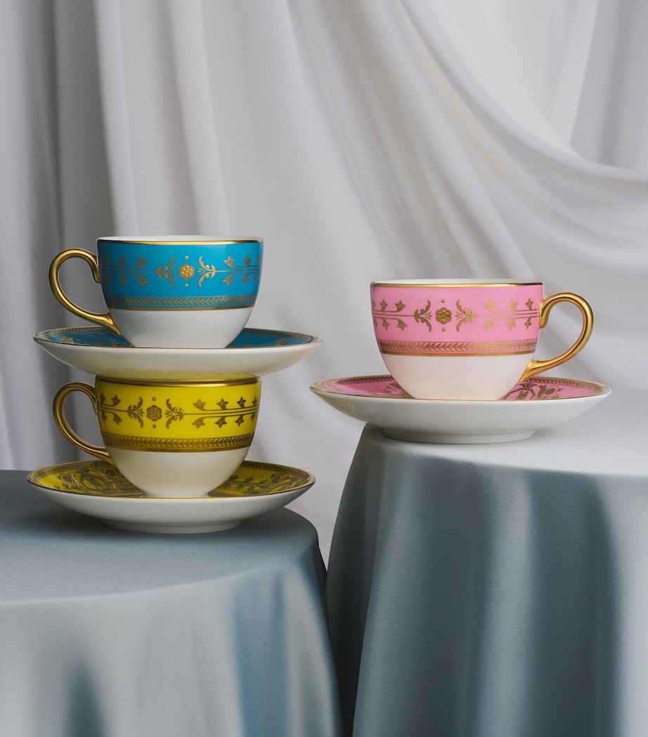 Bone China Bacchus Teacup and Saucer PINK Image 7